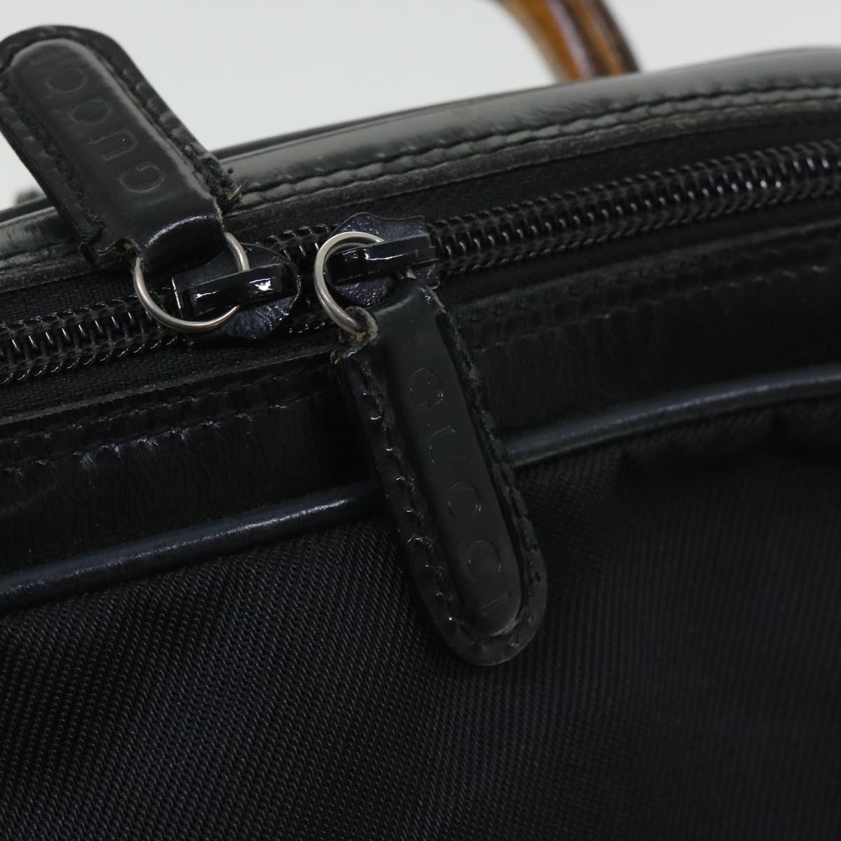 GUCCI Bamboo Backpack Nylon Canvas Black 003 2058 0059 5 ep1833