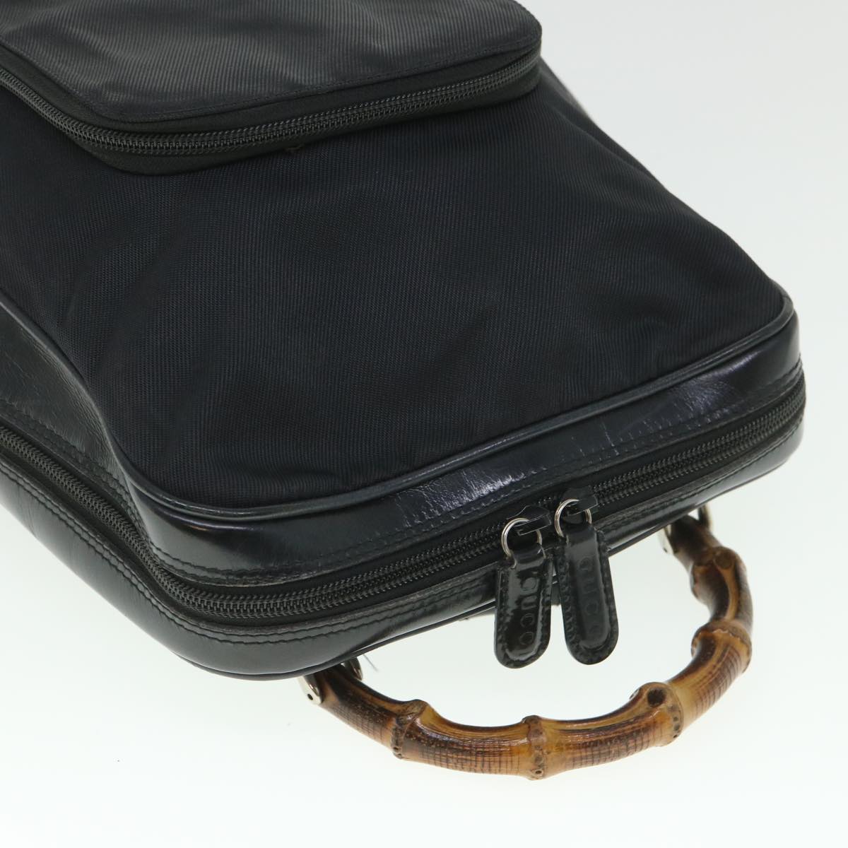 GUCCI Bamboo Backpack Nylon Canvas Black 003 2058 0059 5 ep1833