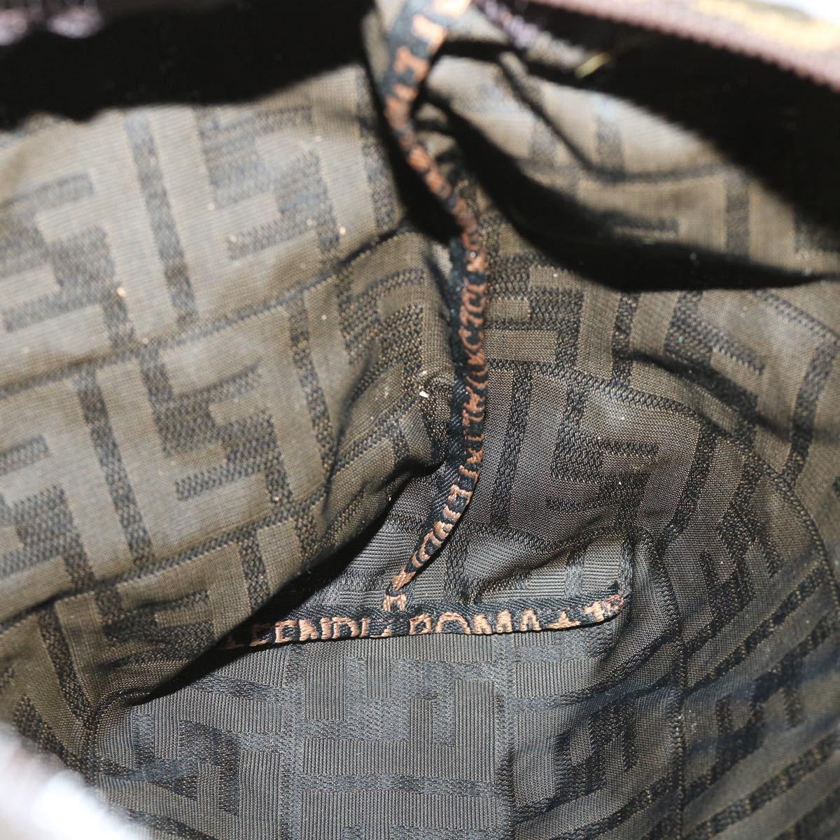 FENDI Zucca Canvas Pouch Black Brown 2119 26545 099 ep1838