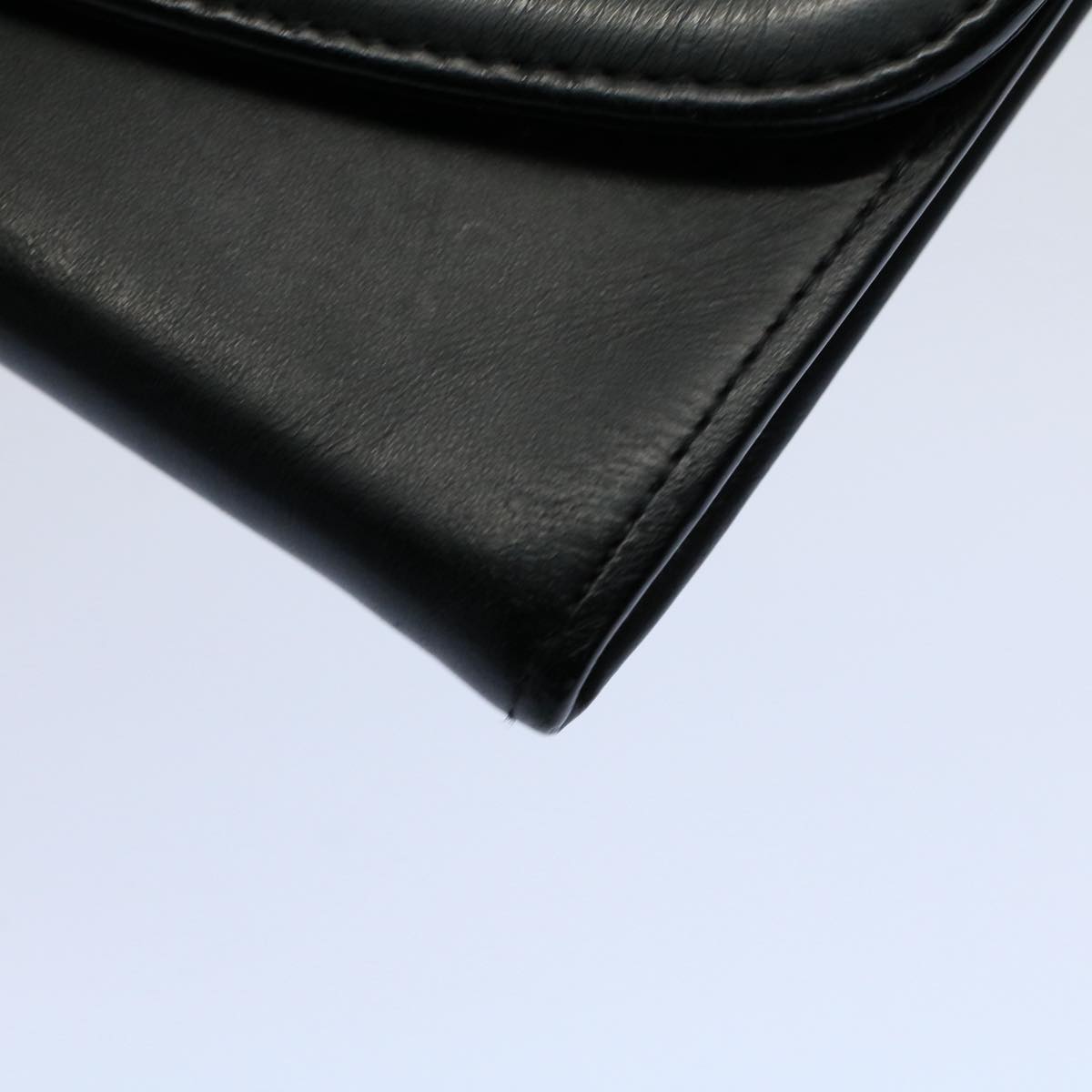 GUCCI Clutch Bag Leather Black ep1846