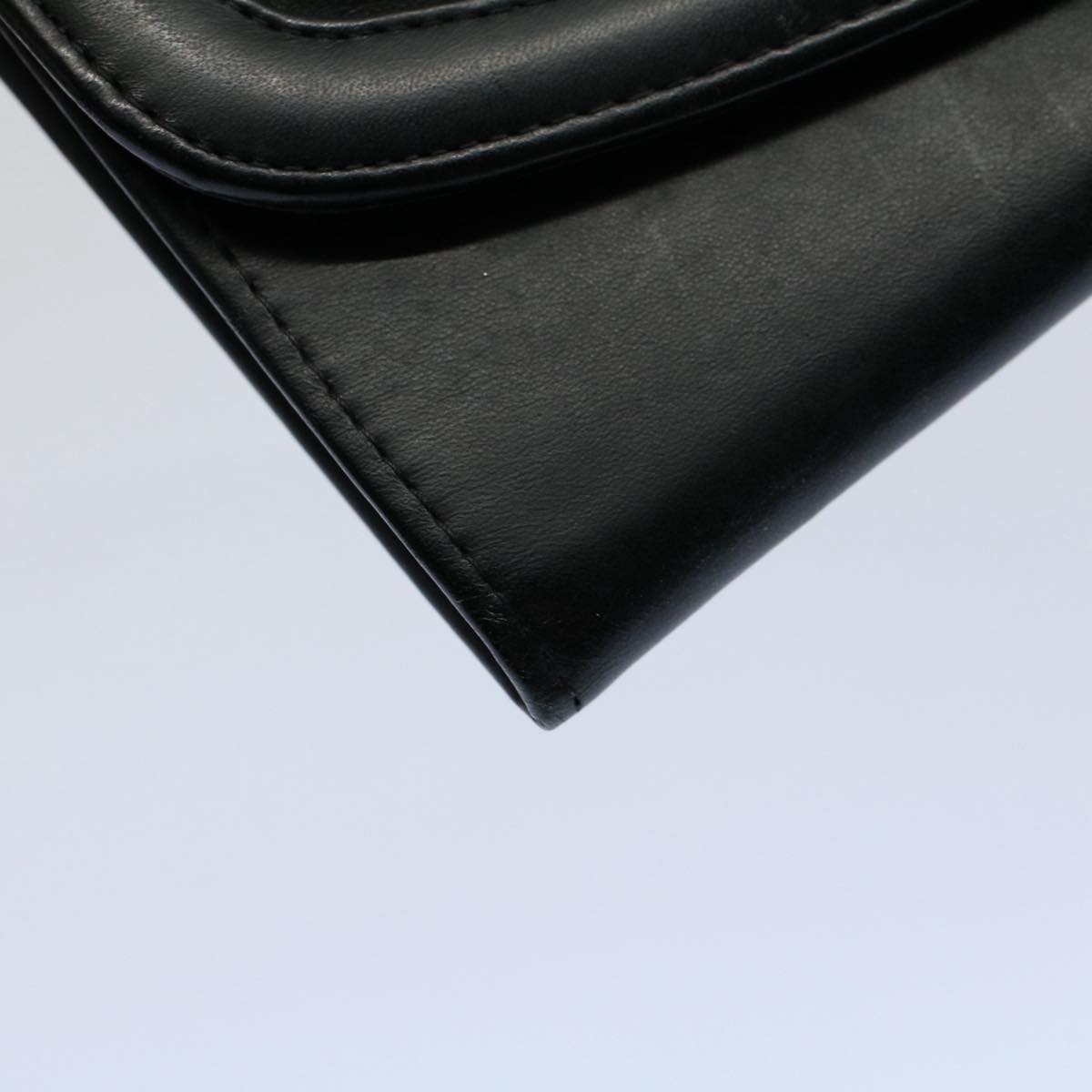 GUCCI Clutch Bag Leather Black ep1846