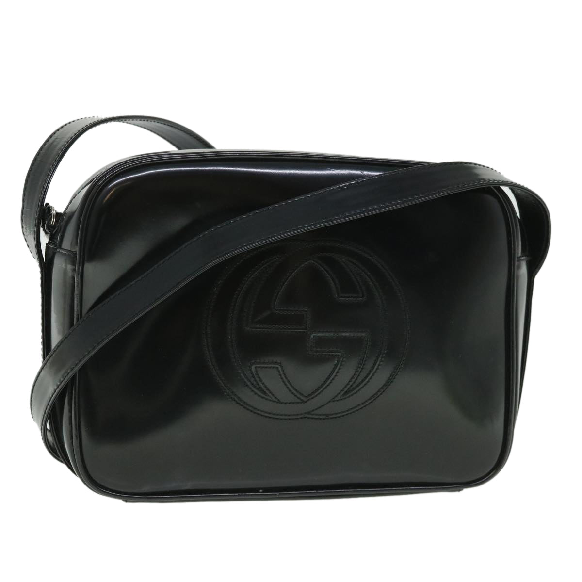 GUCCI Shoulder Bag Leather Black 007 2040 0261 ep1847