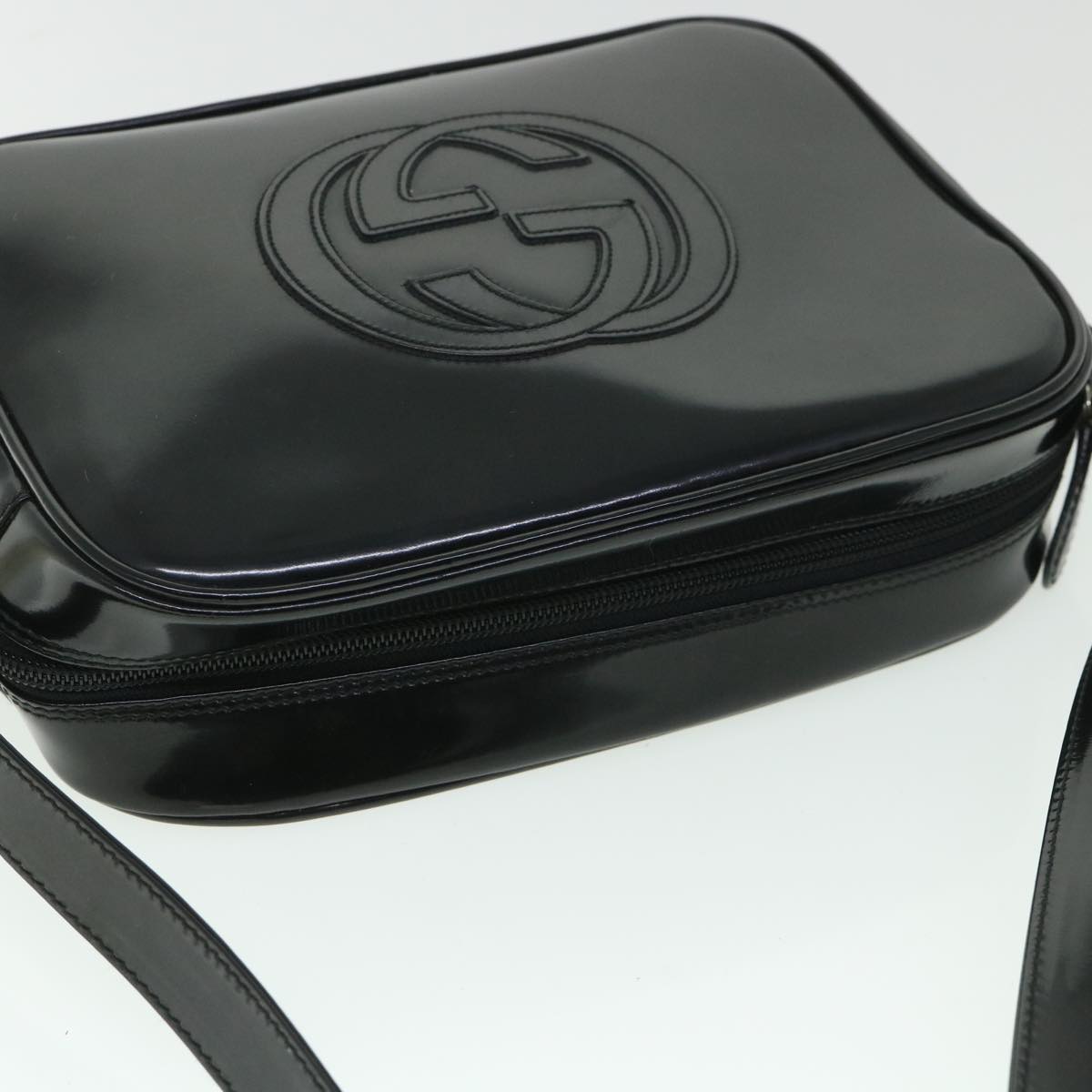 GUCCI Shoulder Bag Leather Black 007 2040 0261 ep1847