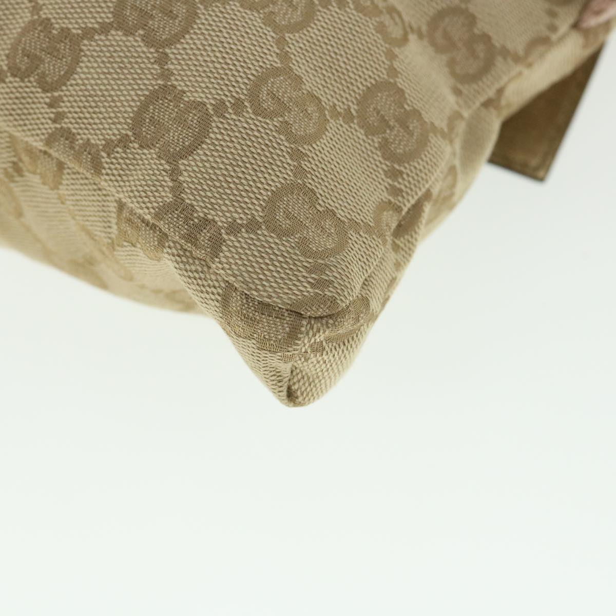 GUCCI GG Canvas Sherry Line Waist bag Beige Pink gold 28566 ep1849