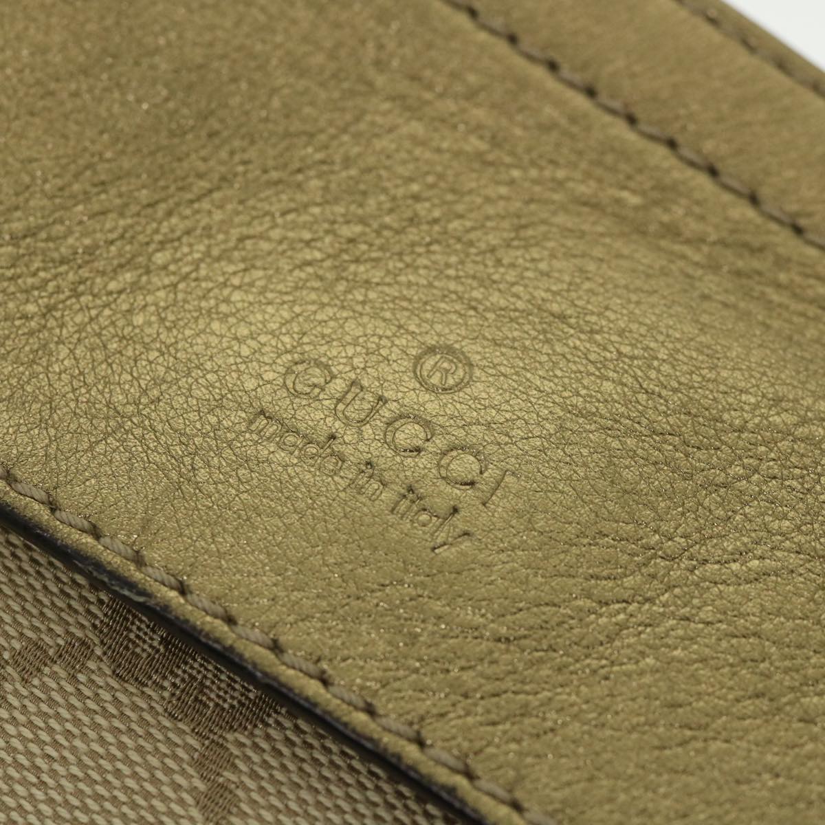 GUCCI GG Canvas Sherry Line Waist bag Beige Pink gold 28566 ep1849