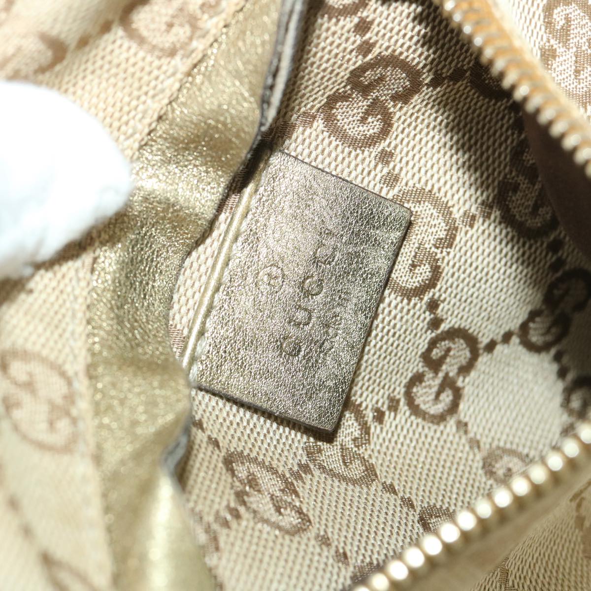 GUCCI GG Canvas Sherry Line Waist bag Beige Pink gold 28566 ep1849