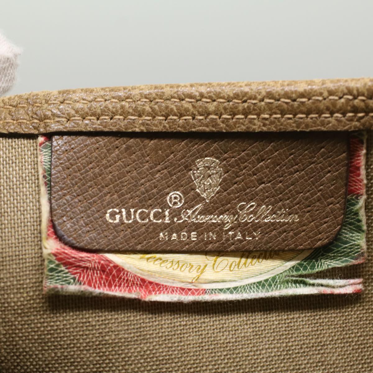 GUCCI GG Canvas Web Sherry Line Tote Bag Beige Green Red 39 02 003 ep1854