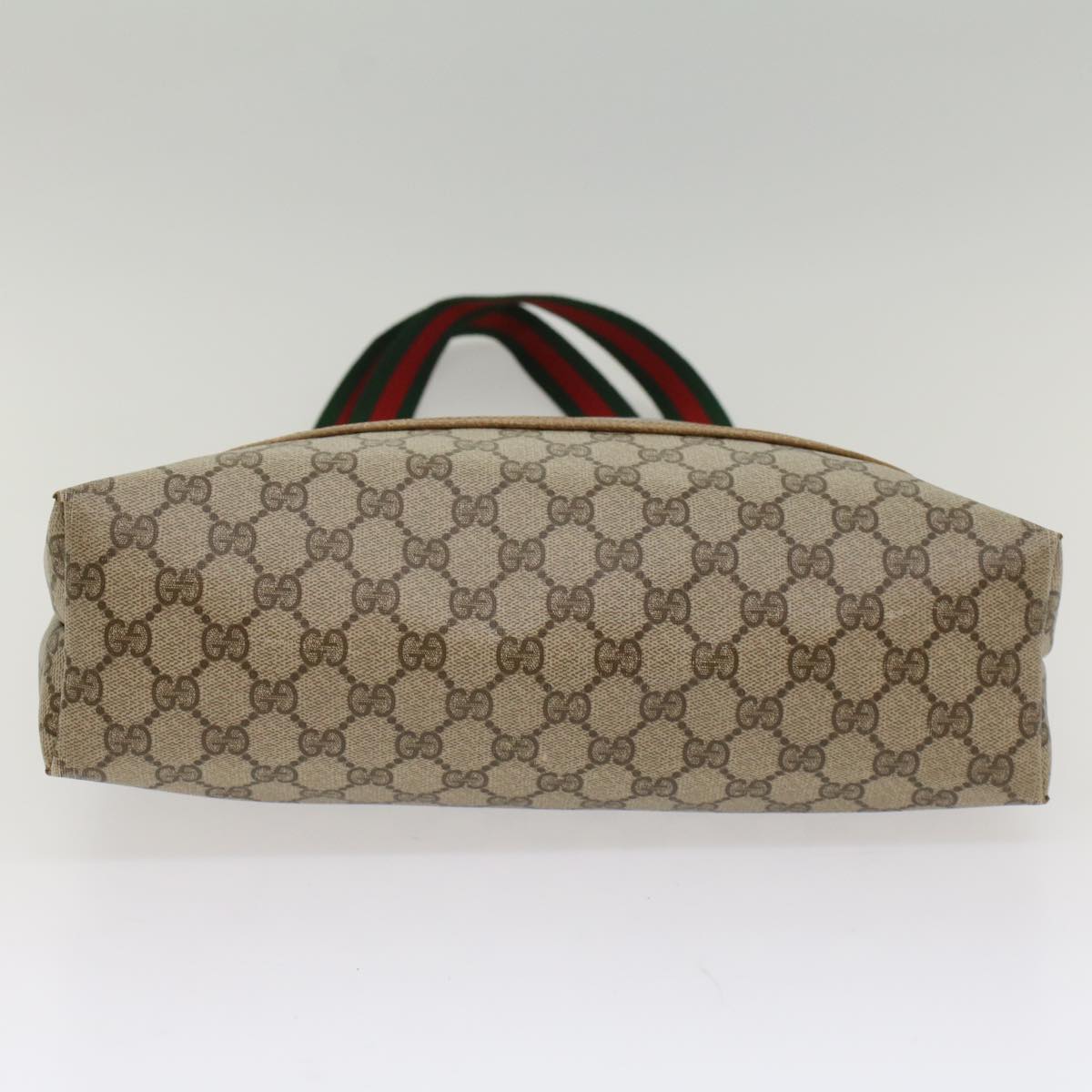 GUCCI GG Canvas Web Sherry Line Tote Bag Beige Green Red 39 02 003 ep1854