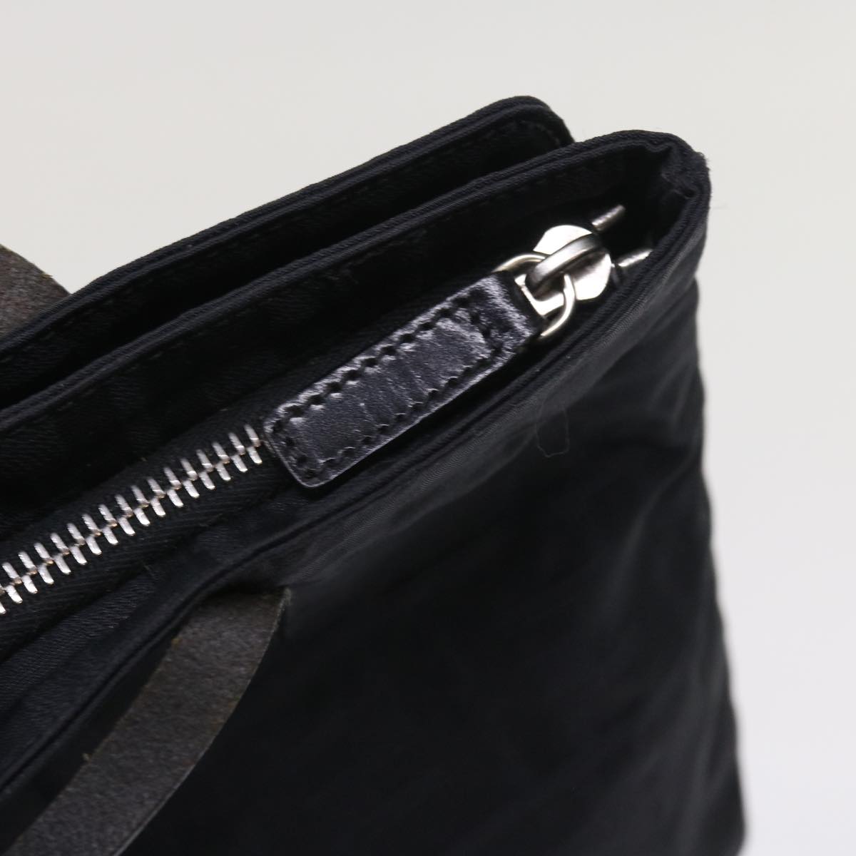 FENDI Zucca Canvas Hand Bag Black ep1858