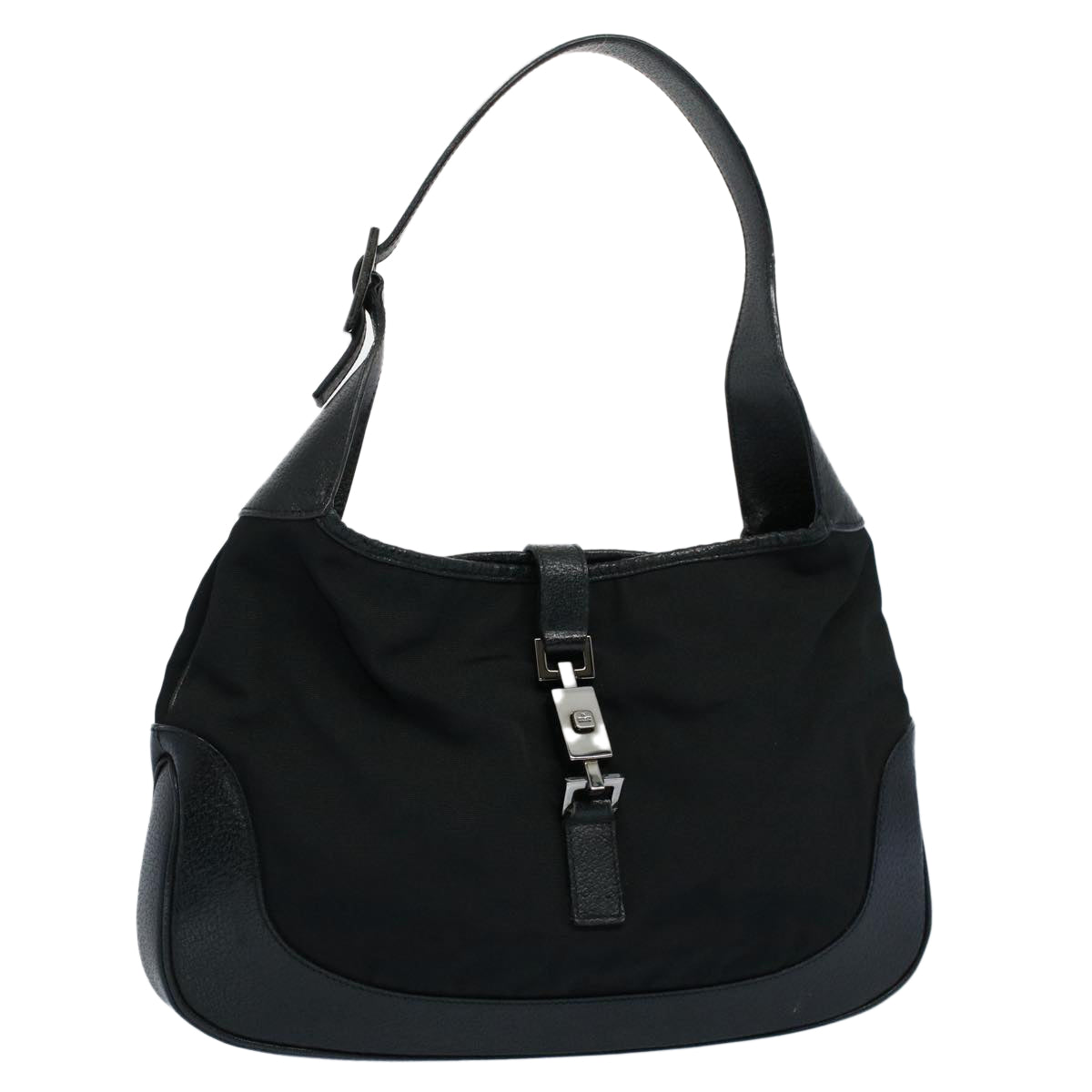 GUCCI Jackie Shoulder Bag Nylon Leather Black 001 3306 3444 ep1862