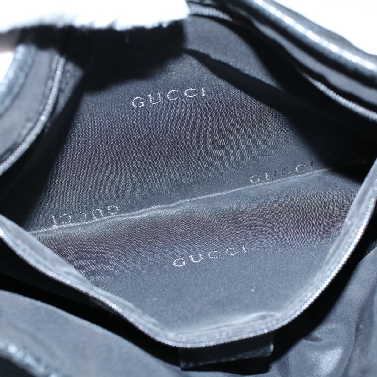 GUCCI Jackie Shoulder Bag Nylon Leather Black 001 3306 3444 ep1862