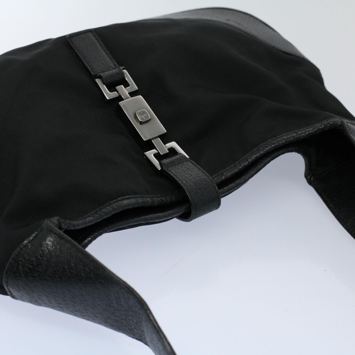 GUCCI Jackie Shoulder Bag Nylon Leather Black 001 3306 3444 ep1862