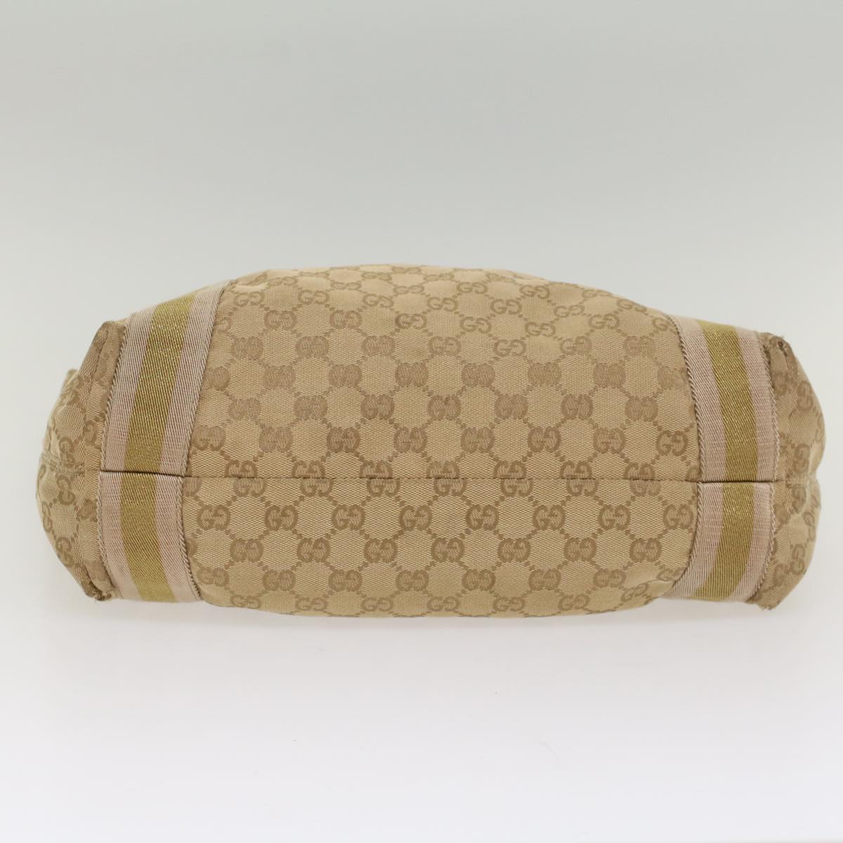 GUCCI GG Canvas Sherry Line Tote Bag Beige Pink Khaki 189669 ep1863
