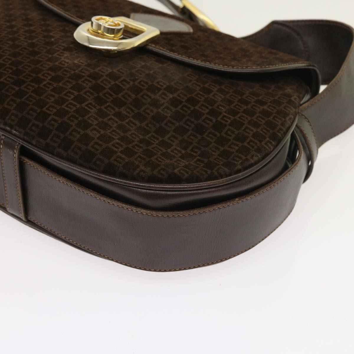 GUCCI Shoulder Bag Suede Brown ep1864