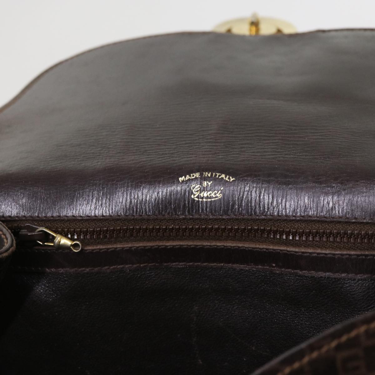 GUCCI Shoulder Bag Suede Brown ep1864