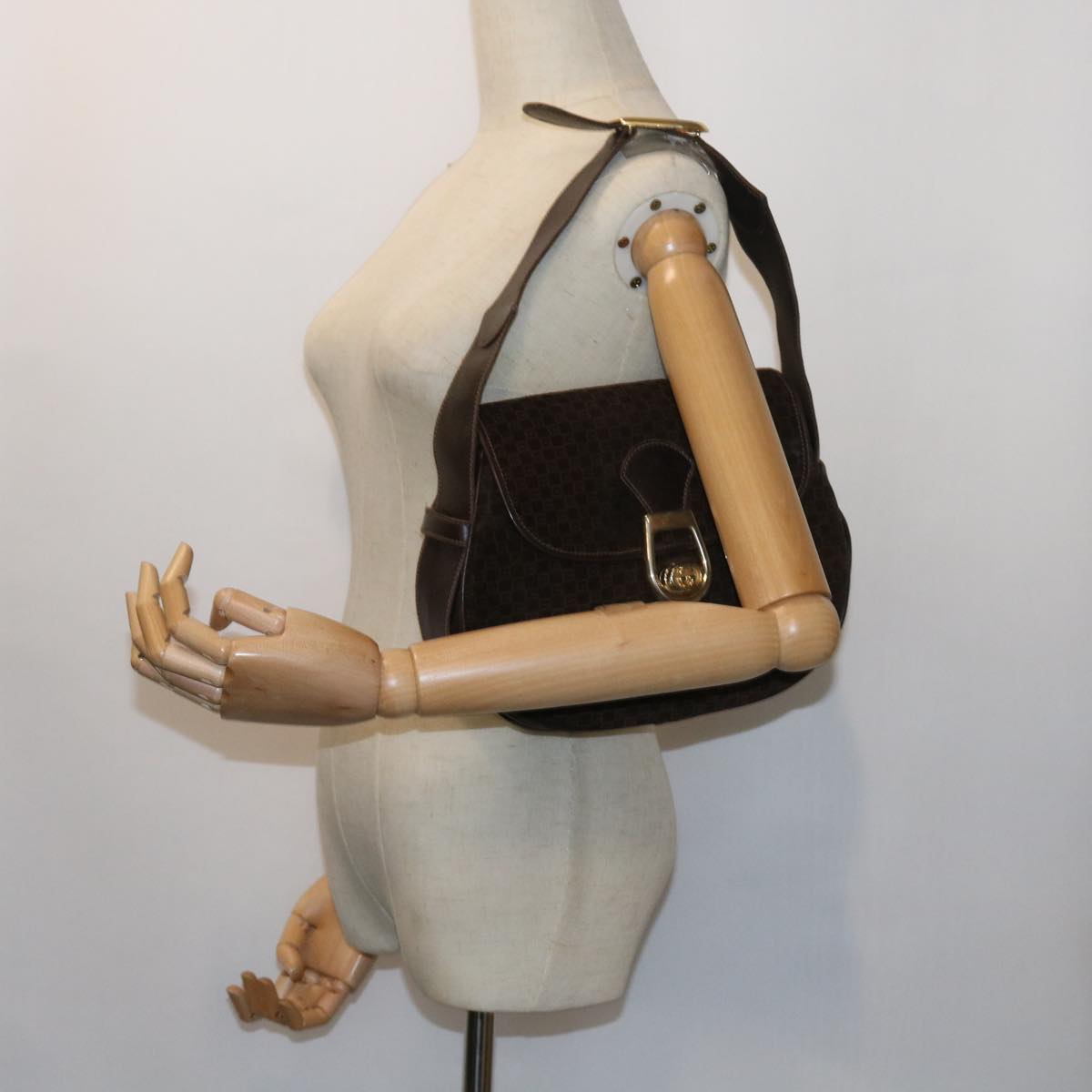 GUCCI Shoulder Bag Suede Brown ep1864