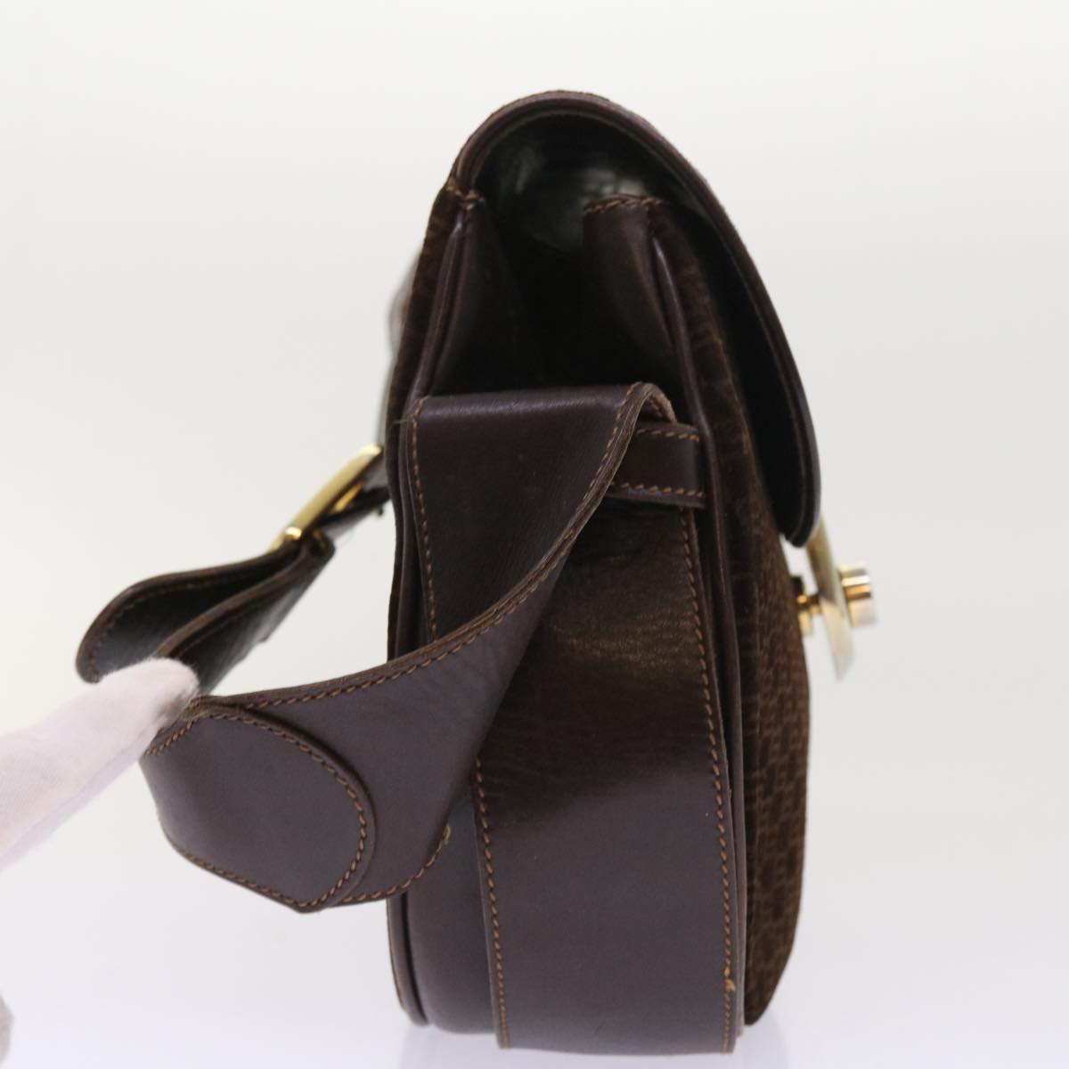 GUCCI Shoulder Bag Suede Brown ep1864
