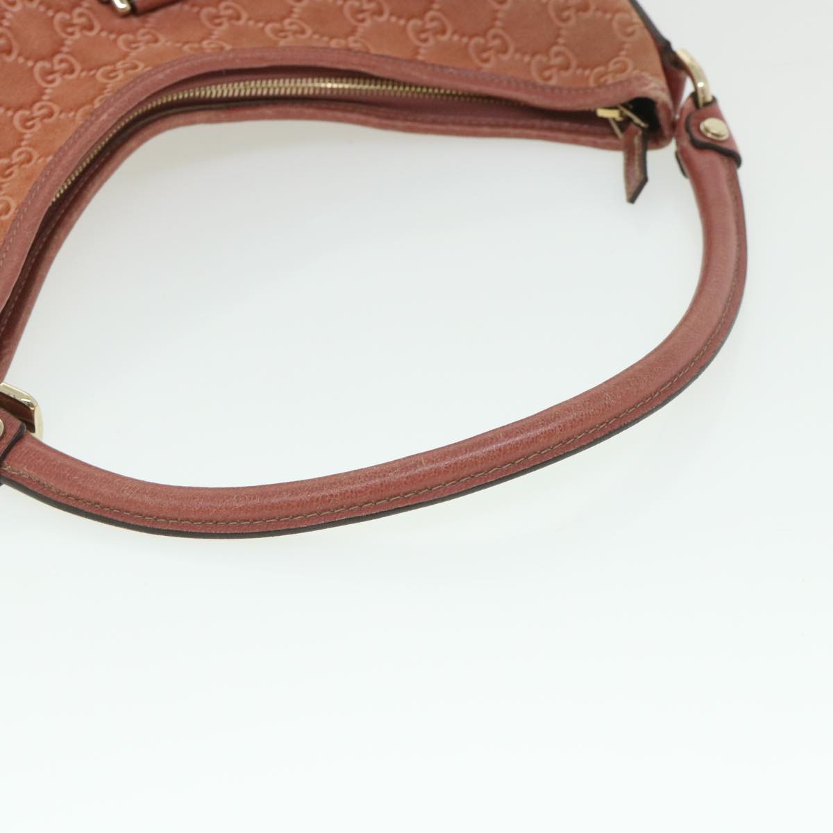 GUCCI GG Canvas Shoulder Bag Suede Red 130737 ep1866