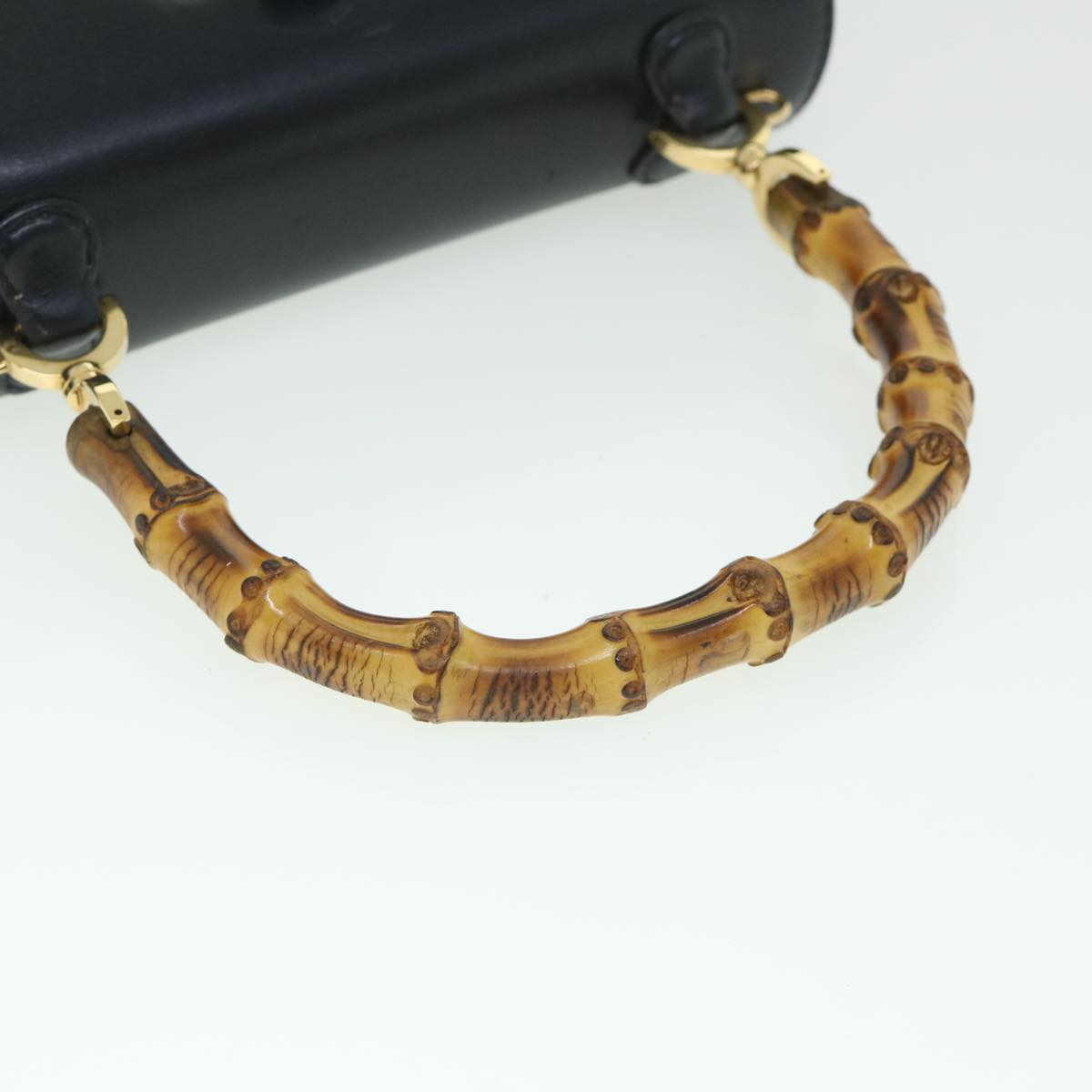 GUCCI Bamboo Hand Bag Leather Black 000 2040 0188 ep1870