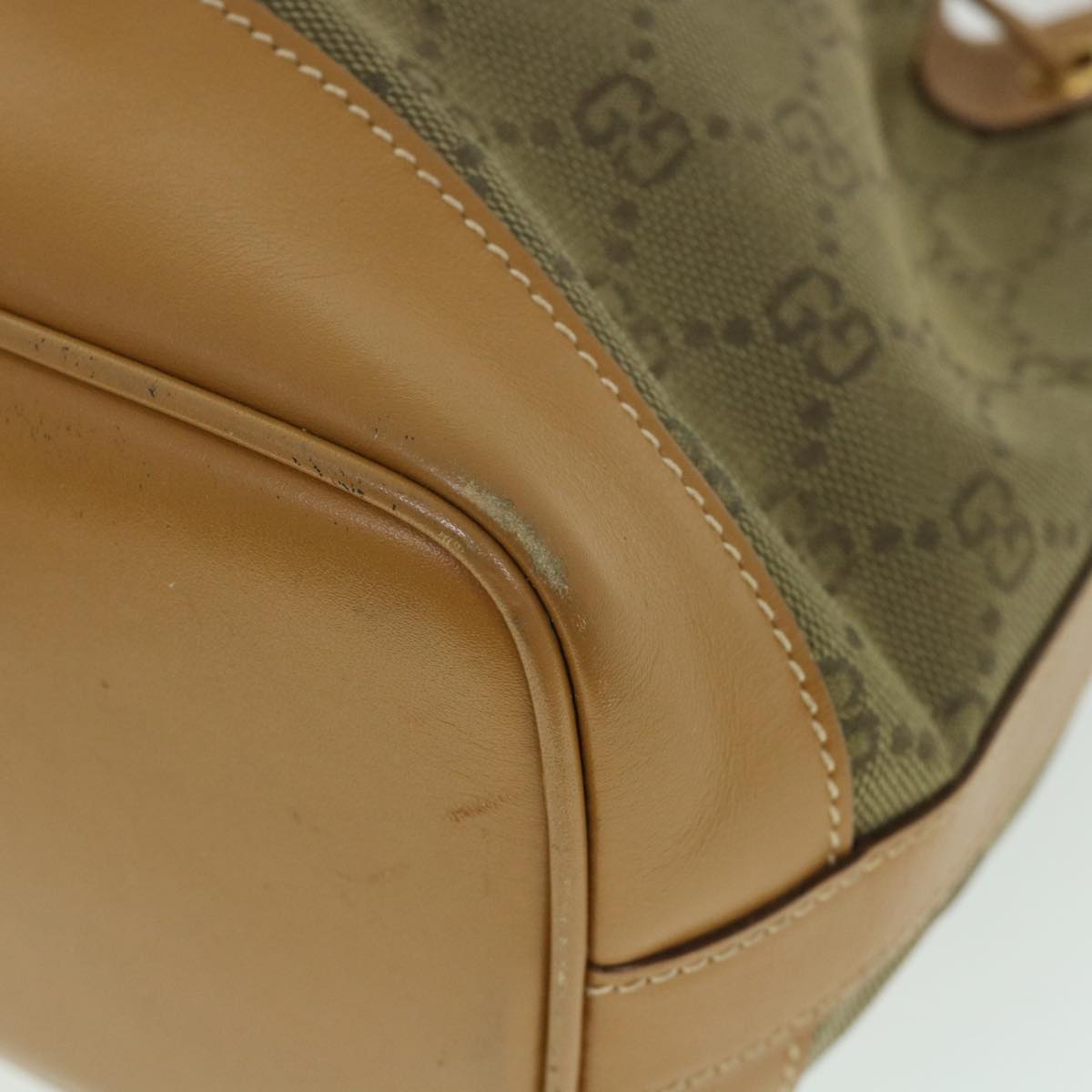 GUCCI GG Canvas Shoulder Bag Khaki Brown ep1871