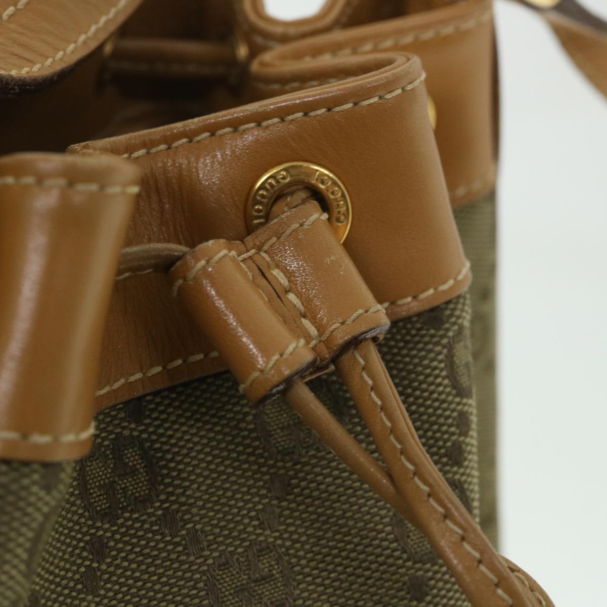 GUCCI GG Canvas Shoulder Bag Khaki Brown ep1871