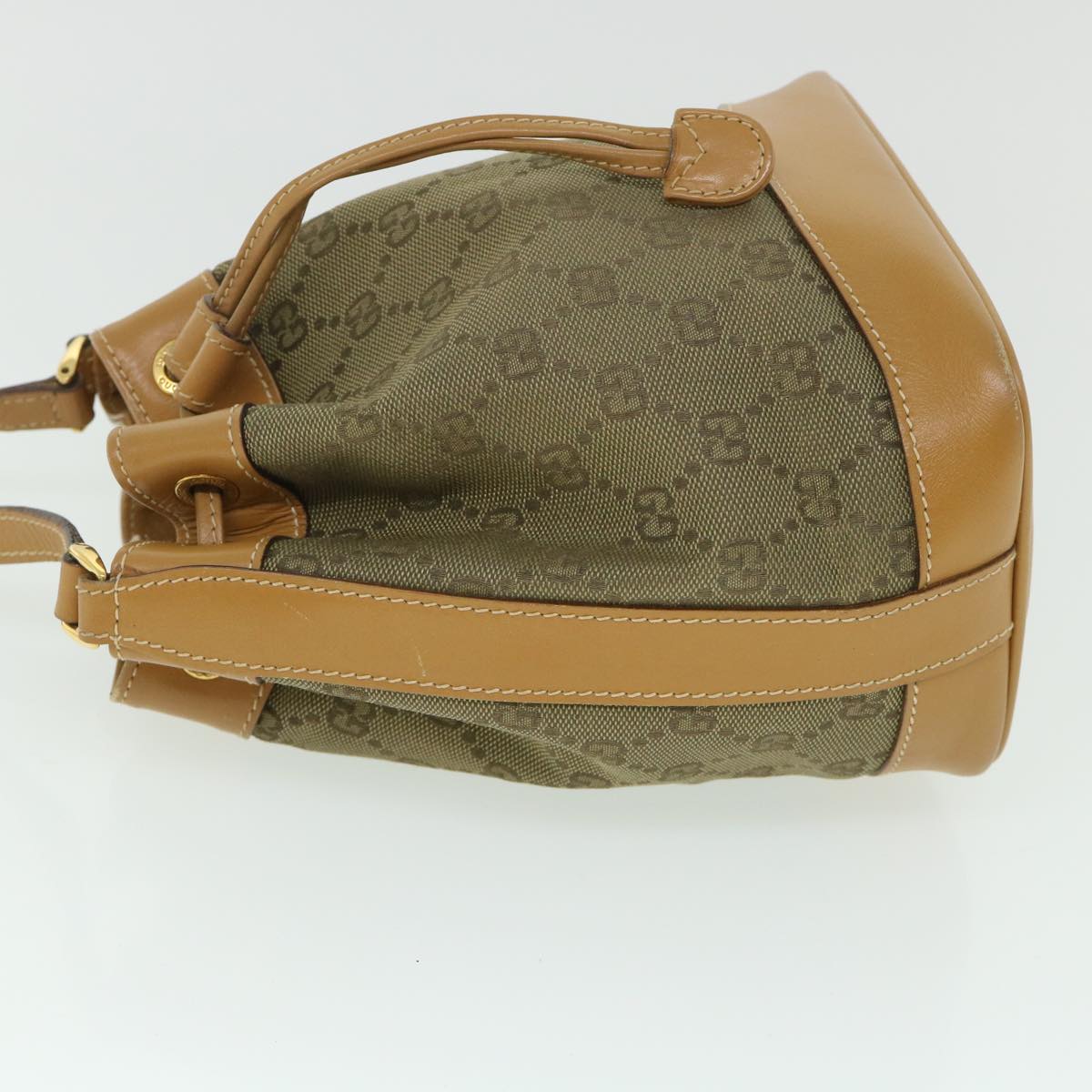 GUCCI GG Canvas Shoulder Bag Khaki Brown ep1871