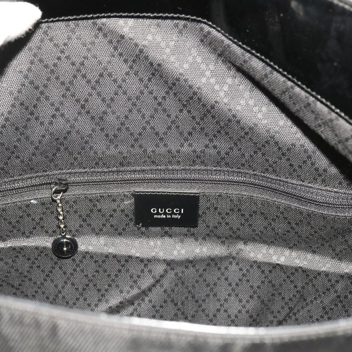 GUCCI Bamboo Shoulder Bag Nylon Canvas Black 001 1781 1577 ep1881