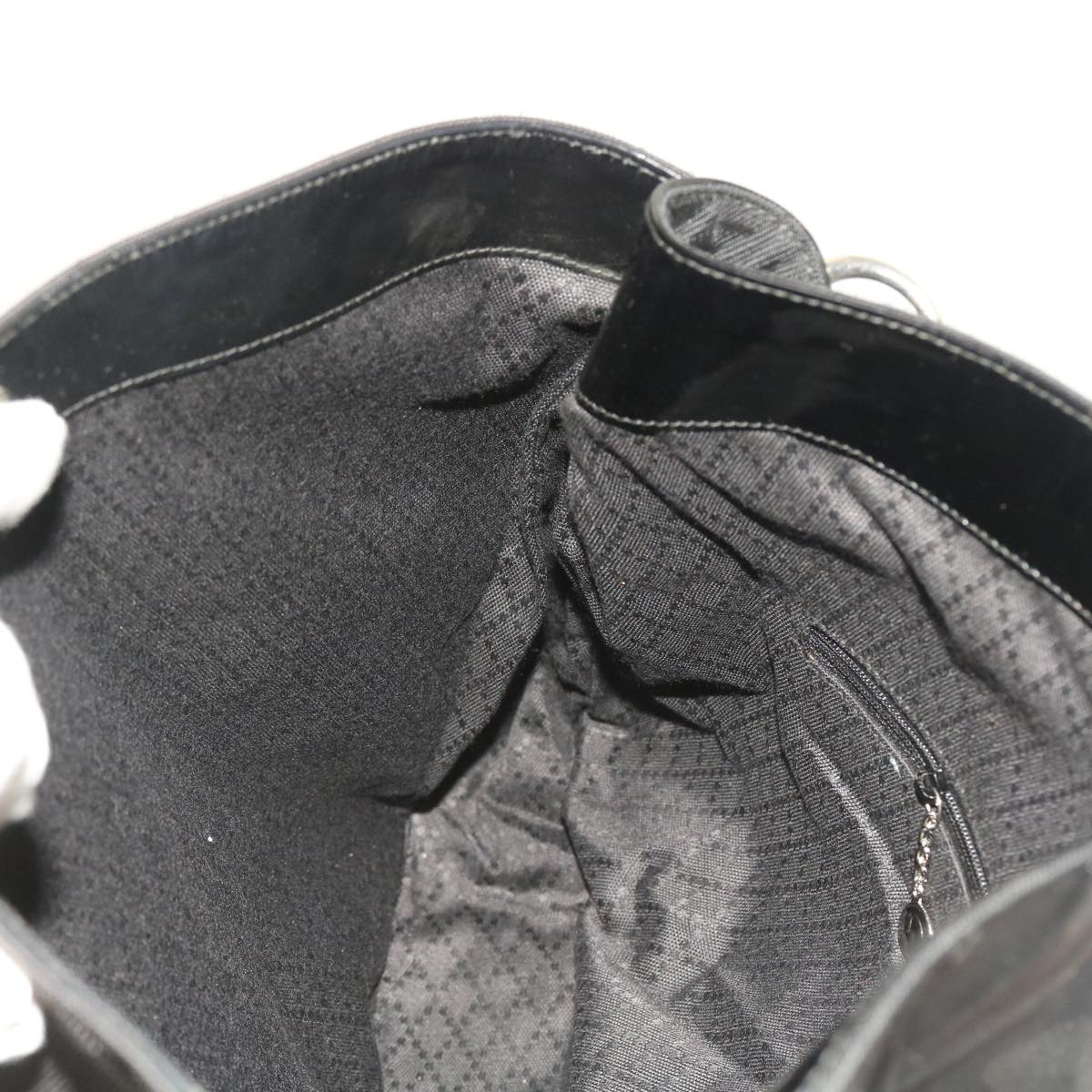 GUCCI Bamboo Shoulder Bag Nylon Canvas Black 001 1781 1577 ep1881