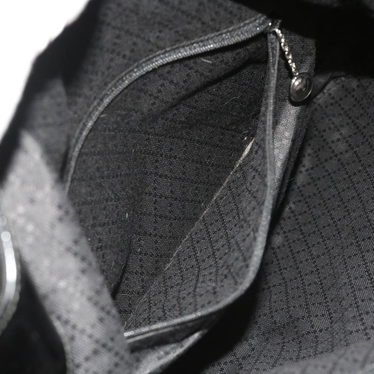 GUCCI Bamboo Shoulder Bag Nylon Canvas Black 001 1781 1577 ep1881