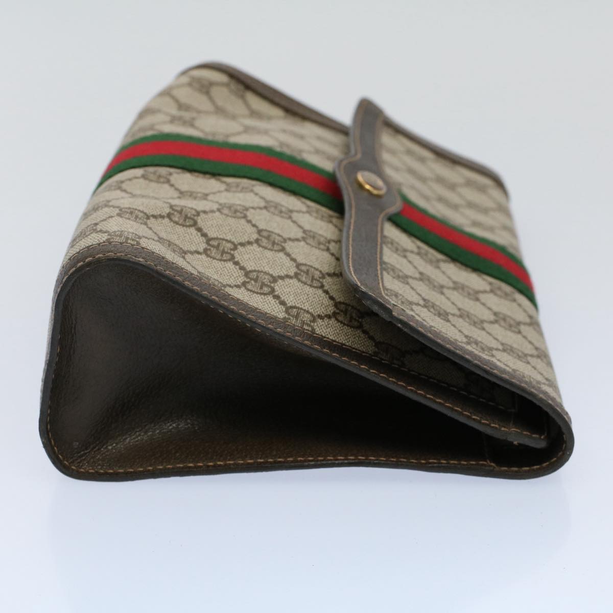 GUCCI GG Canvas Web Sherry Line Clutch Bag Beige Red 41 014 3087 30 ep1883