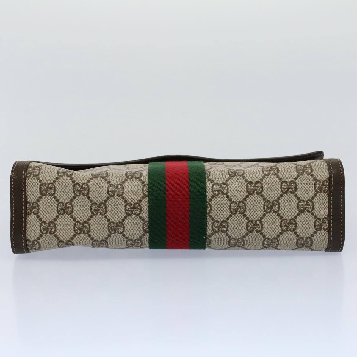 GUCCI GG Canvas Web Sherry Line Clutch Bag Beige Red 41 014 3087 30 ep1883