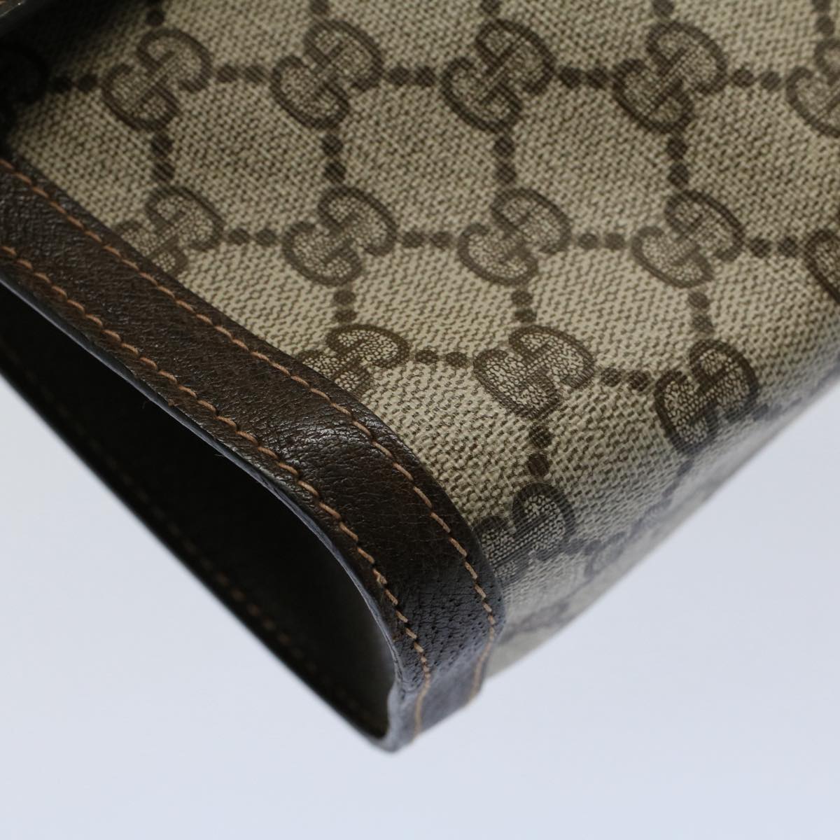 GUCCI GG Canvas Web Sherry Line Clutch Bag Beige Red 41 014 3087 30 ep1883