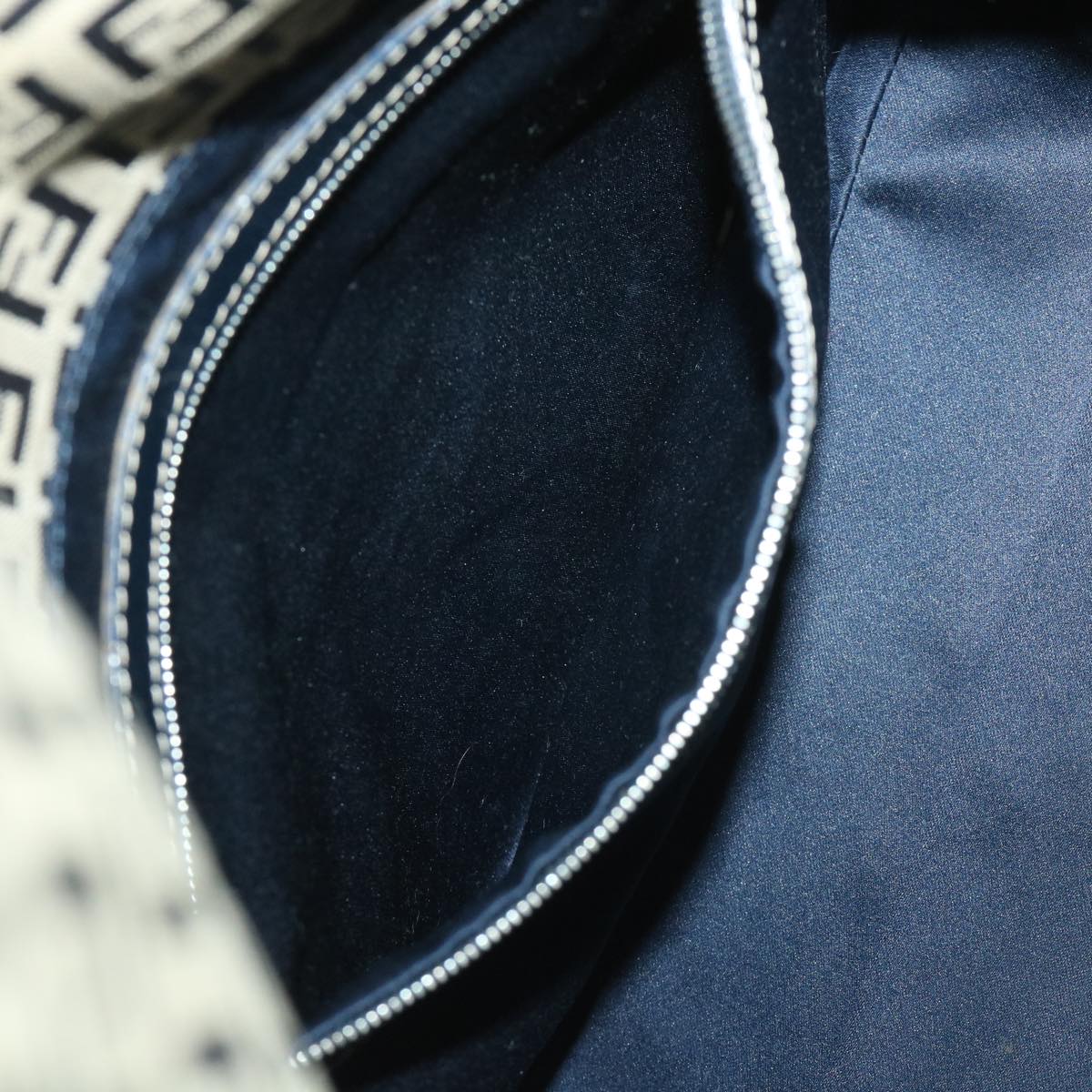 FENDI Zucchino Canvas Mamma Baguette Bag Navy 2305 26325 018 ep1886