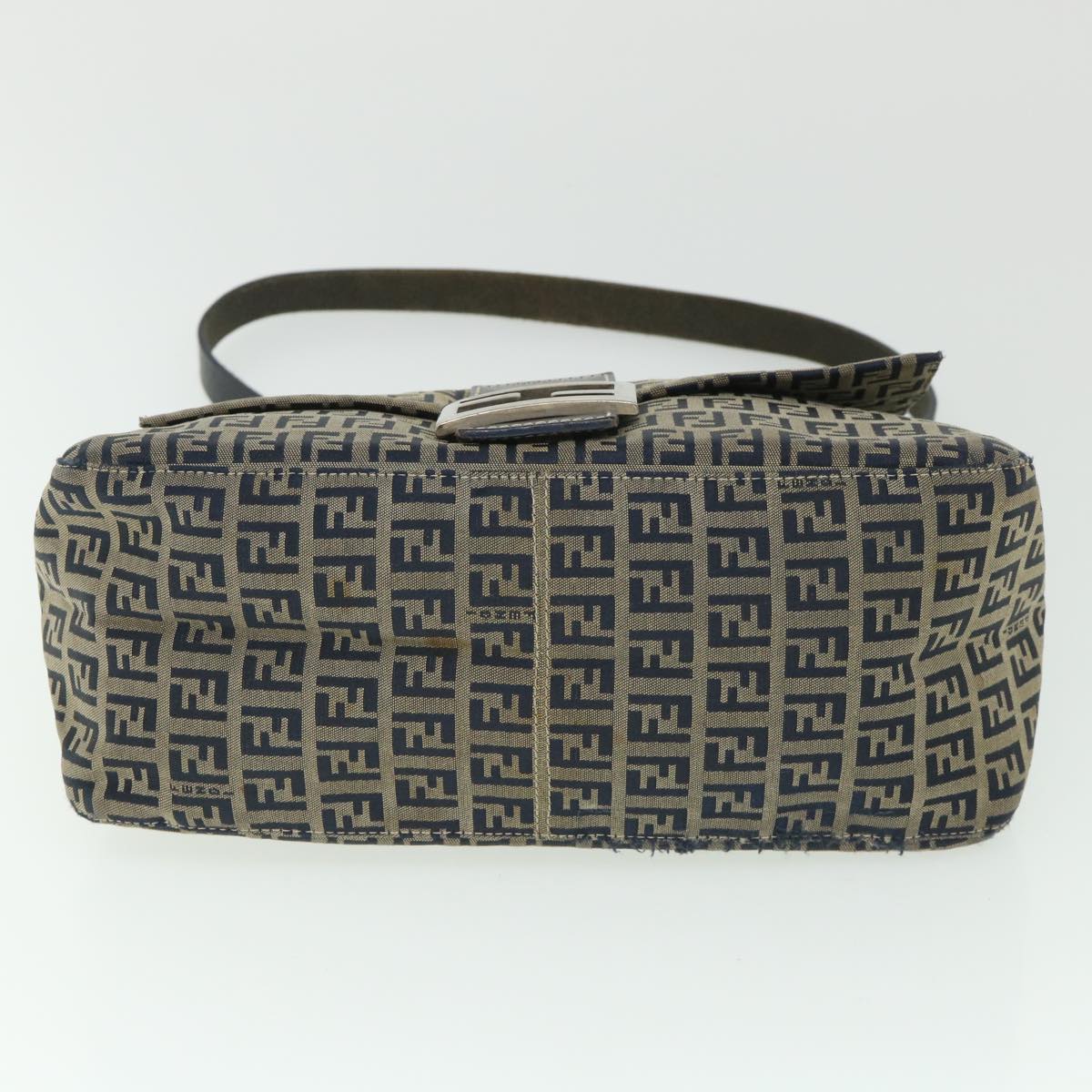 FENDI Zucchino Canvas Mamma Baguette Bag Navy 2305 26325 018 ep1886