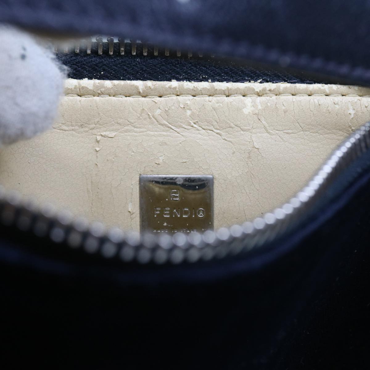 FENDI Hand Bag Velor Navy 2308 26580 089 ep1889