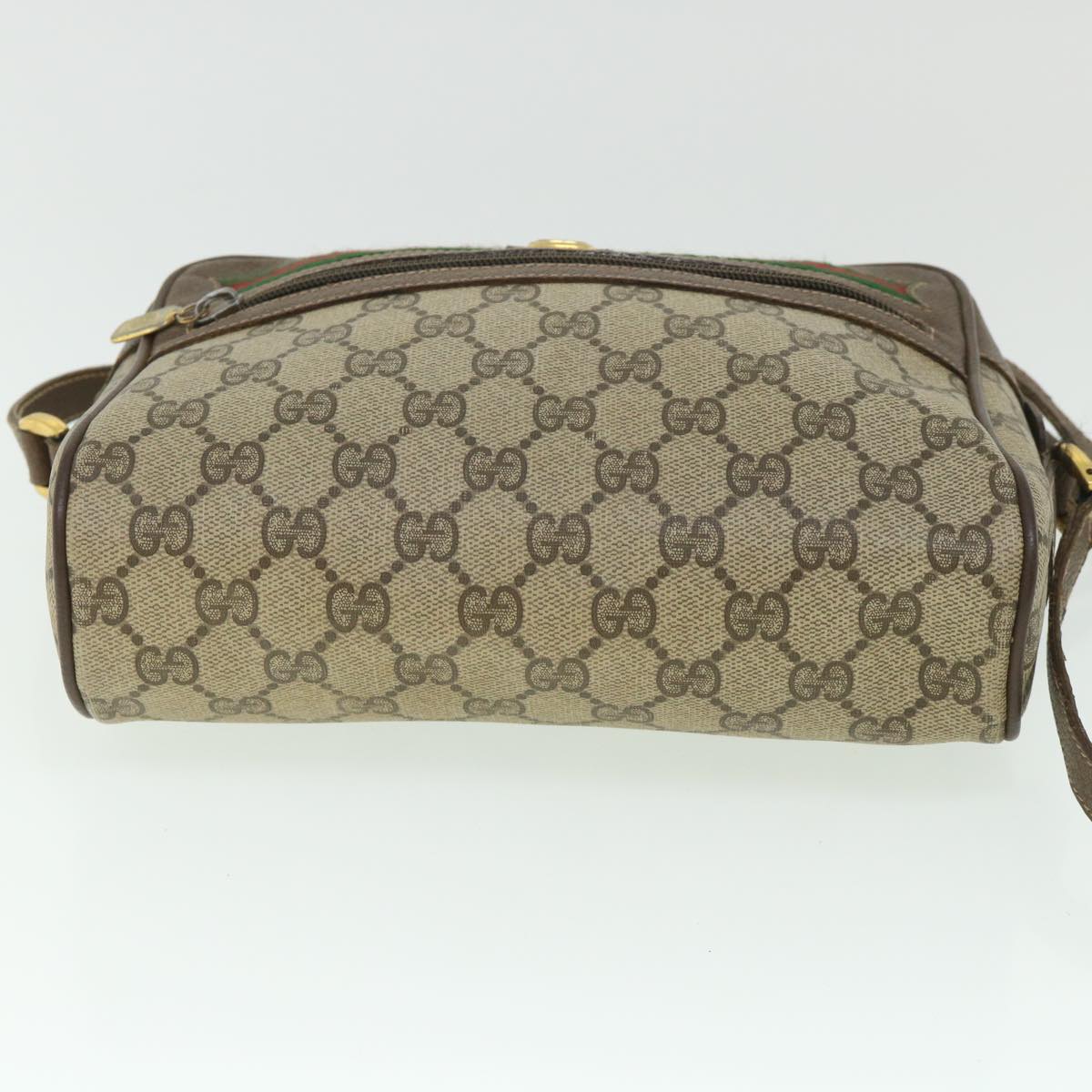 GUCCI GG Canvas Web Sherry Line Shoulder Bag Beige Red 119 02 087 ep1891