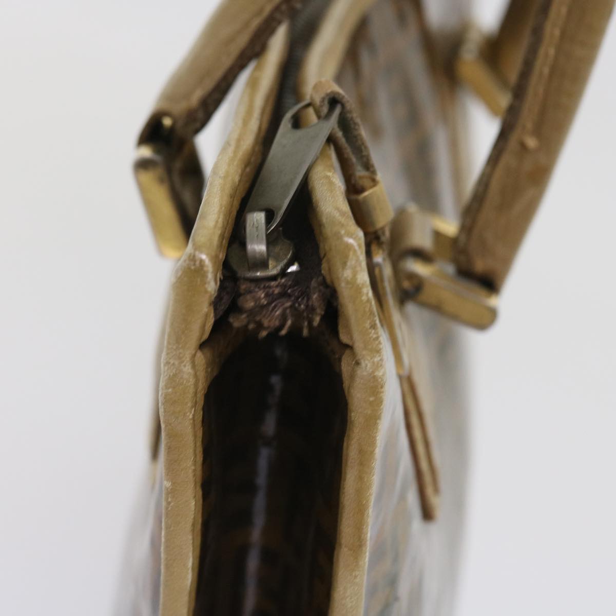 FENDI Zucchino Canvas Tote Bag Brown ep1903