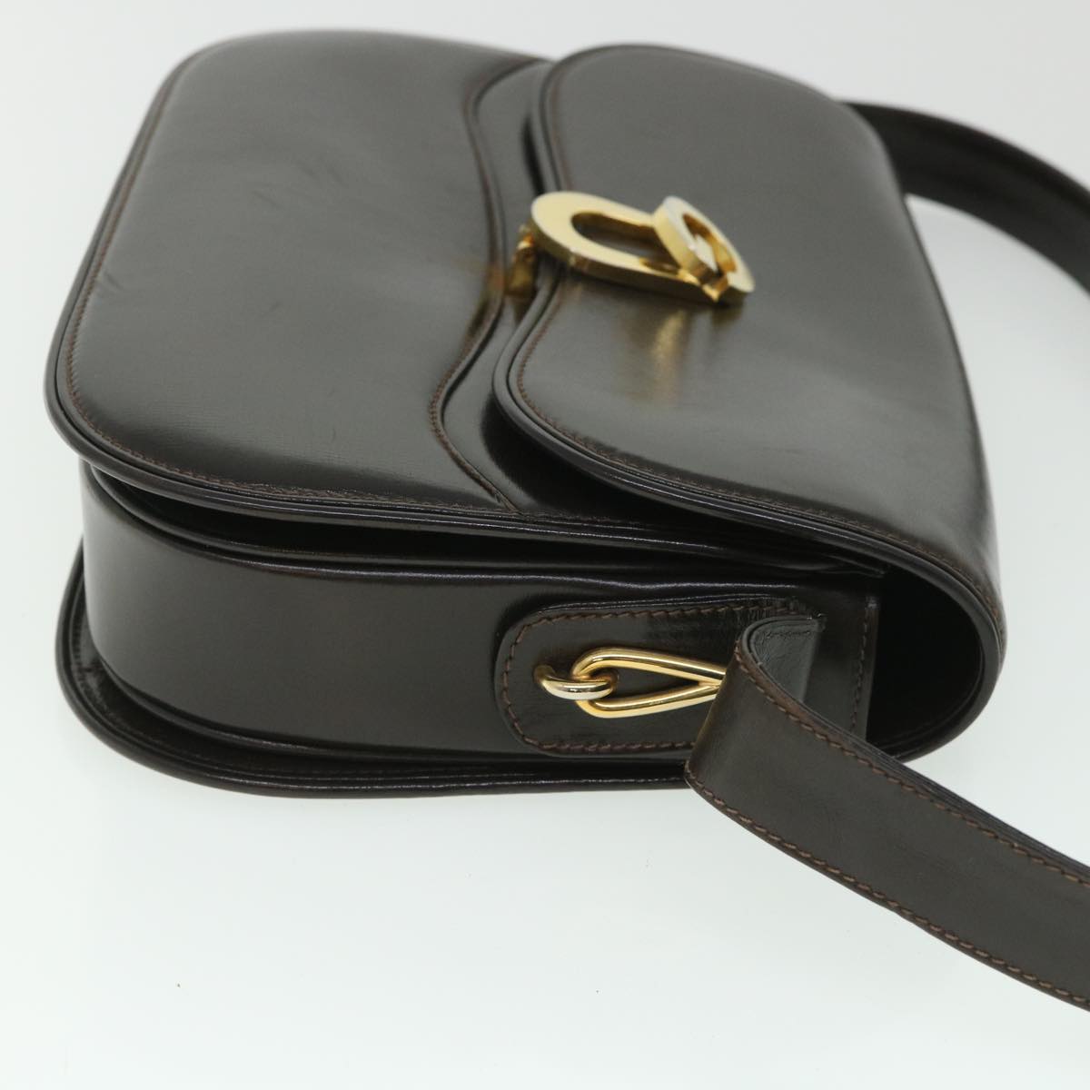GUCCI Shoulder Bag Leather Brown ep1904