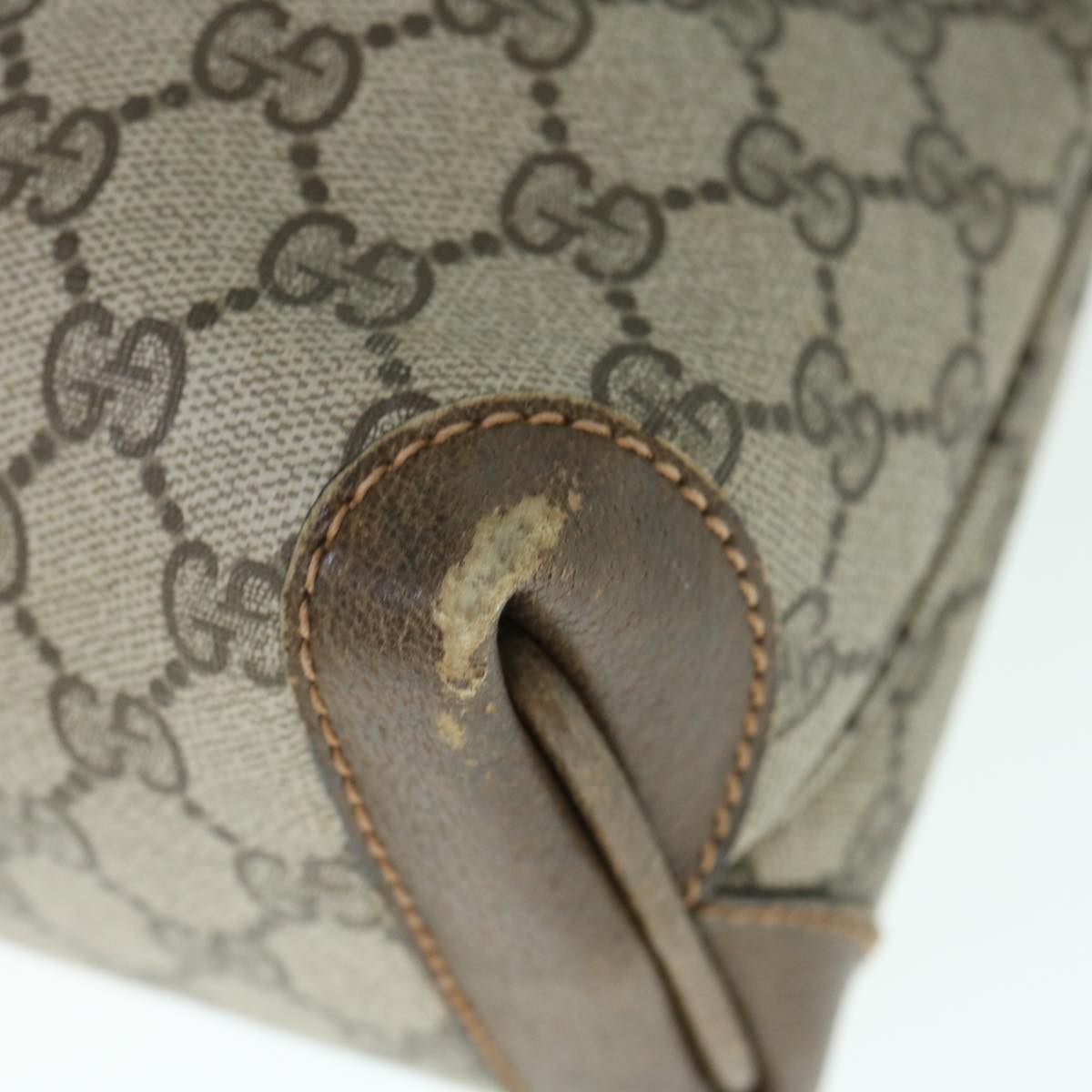 GUCCI GG Supreme Hand Bag PVC Leather Beige 002 4947 39 ep2506