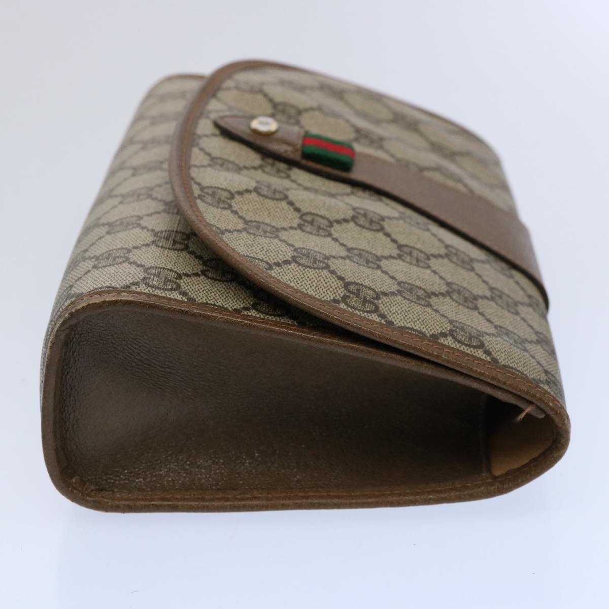GUCCI GG Supreme Web Sherry Line Clutch Bag Red Beige 89 01 030 ep2520