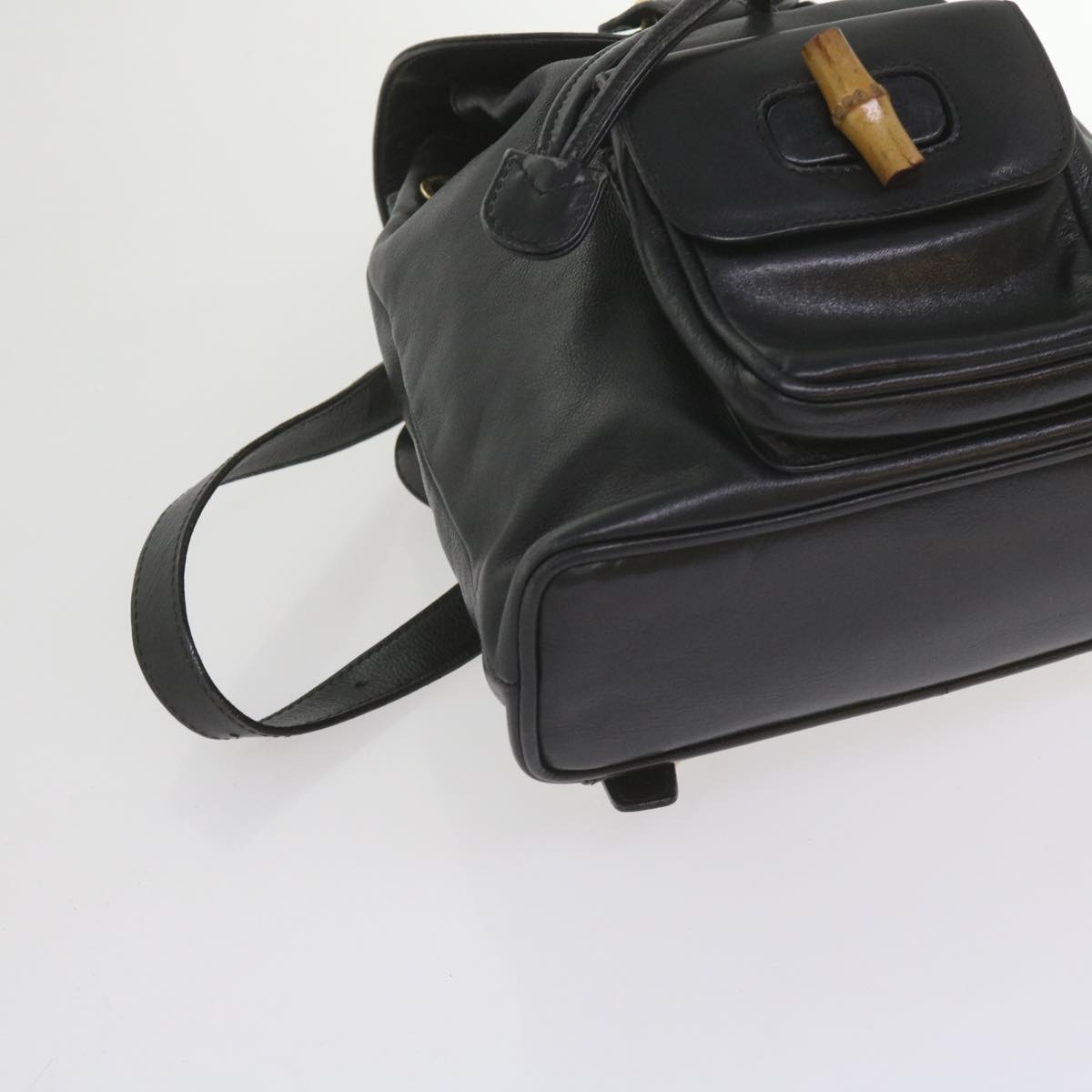 GUCCI Bamboo Backpack Leather Black 003 1956 0030 ep2532