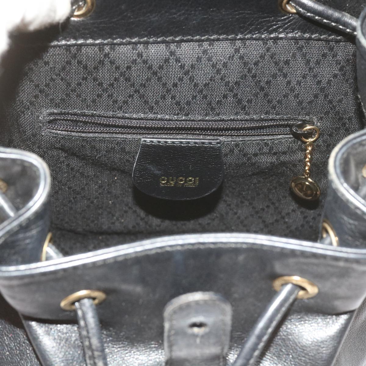 GUCCI Bamboo Backpack Leather Black 003 1956 0030 ep2532