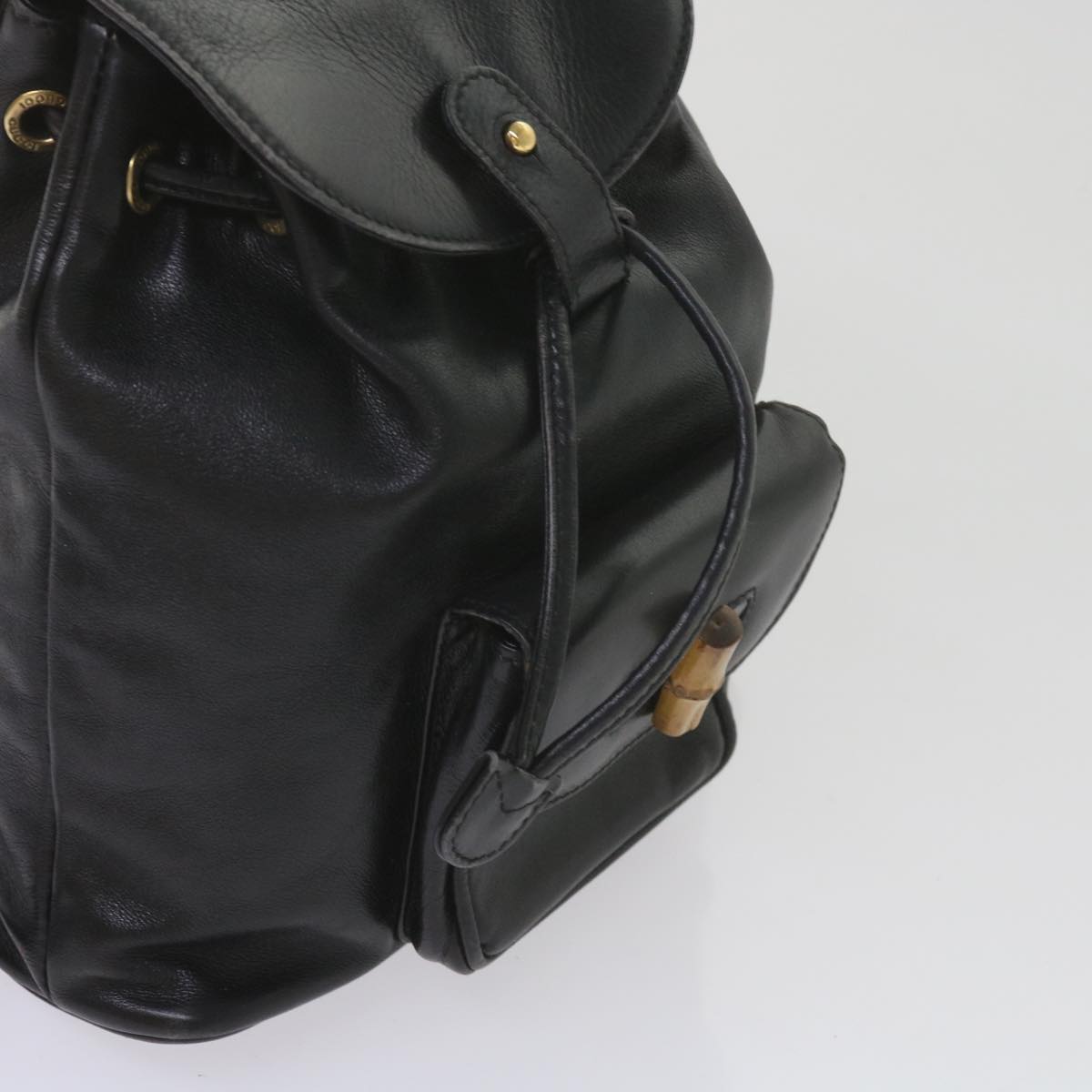 GUCCI Bamboo Backpack Leather Black 003 1956 0030 ep2532