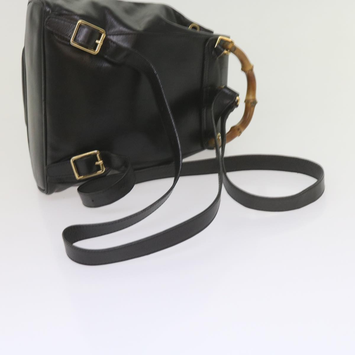 GUCCI Bamboo Backpack Leather Black 003 1956 0030 ep2532