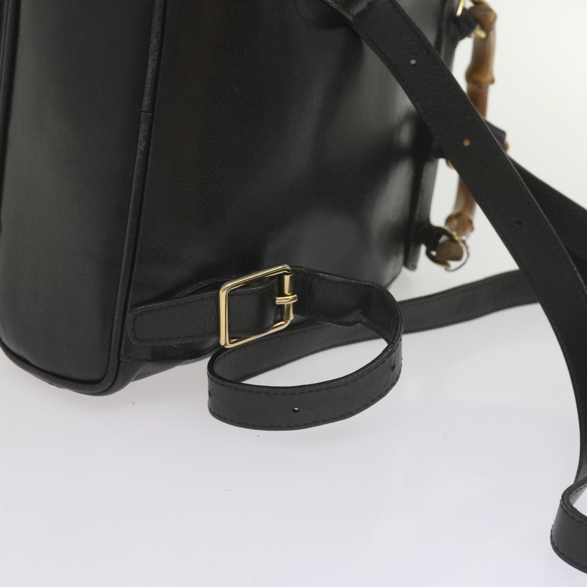 GUCCI Bamboo Backpack Leather Black 003 1956 0030 ep2532