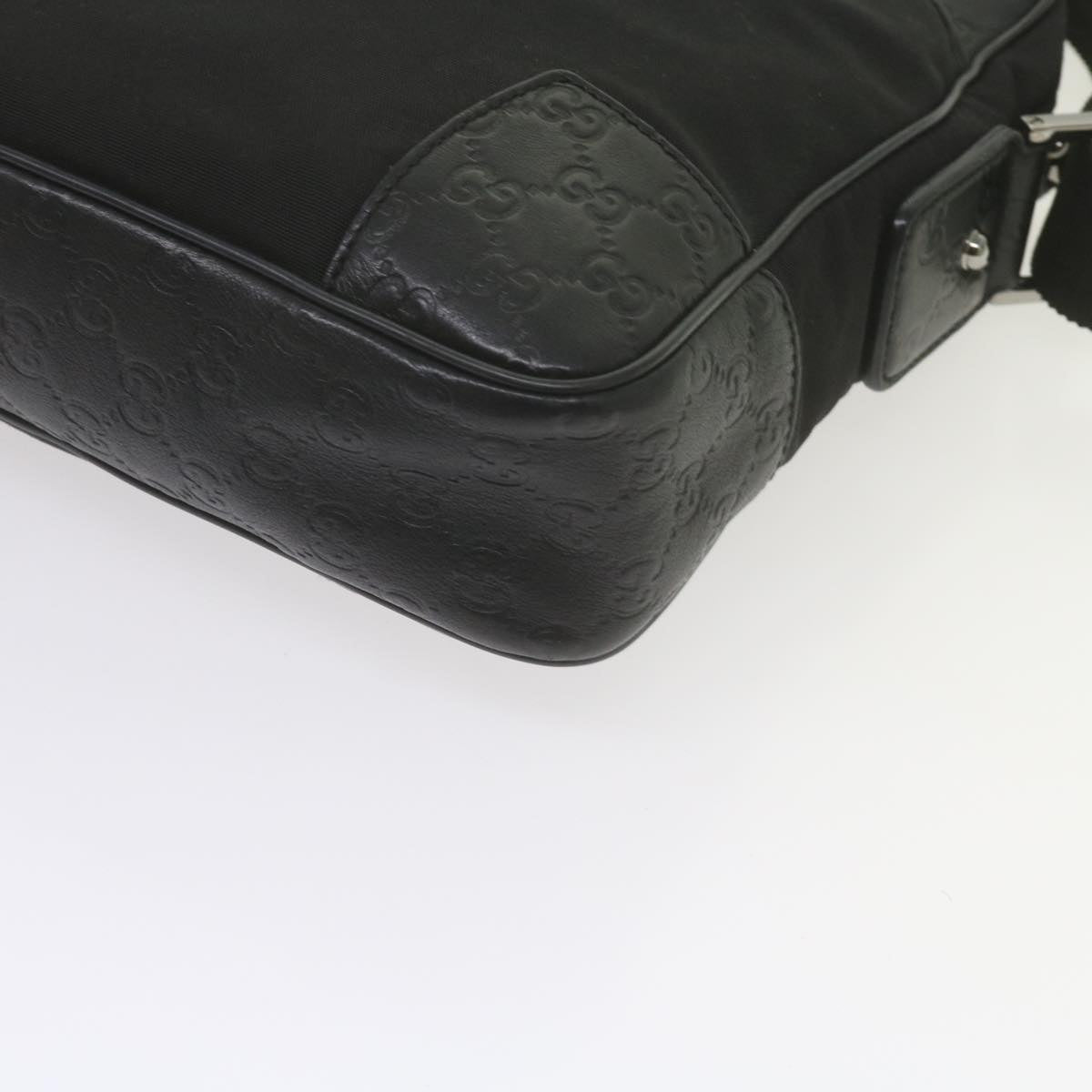 GUCCI Shoulder Bag Nylon Leather Black 162783 ep2588