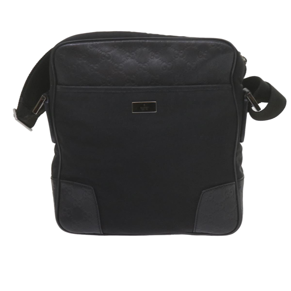 GUCCI Shoulder Bag Nylon Leather Black 162783 ep2588