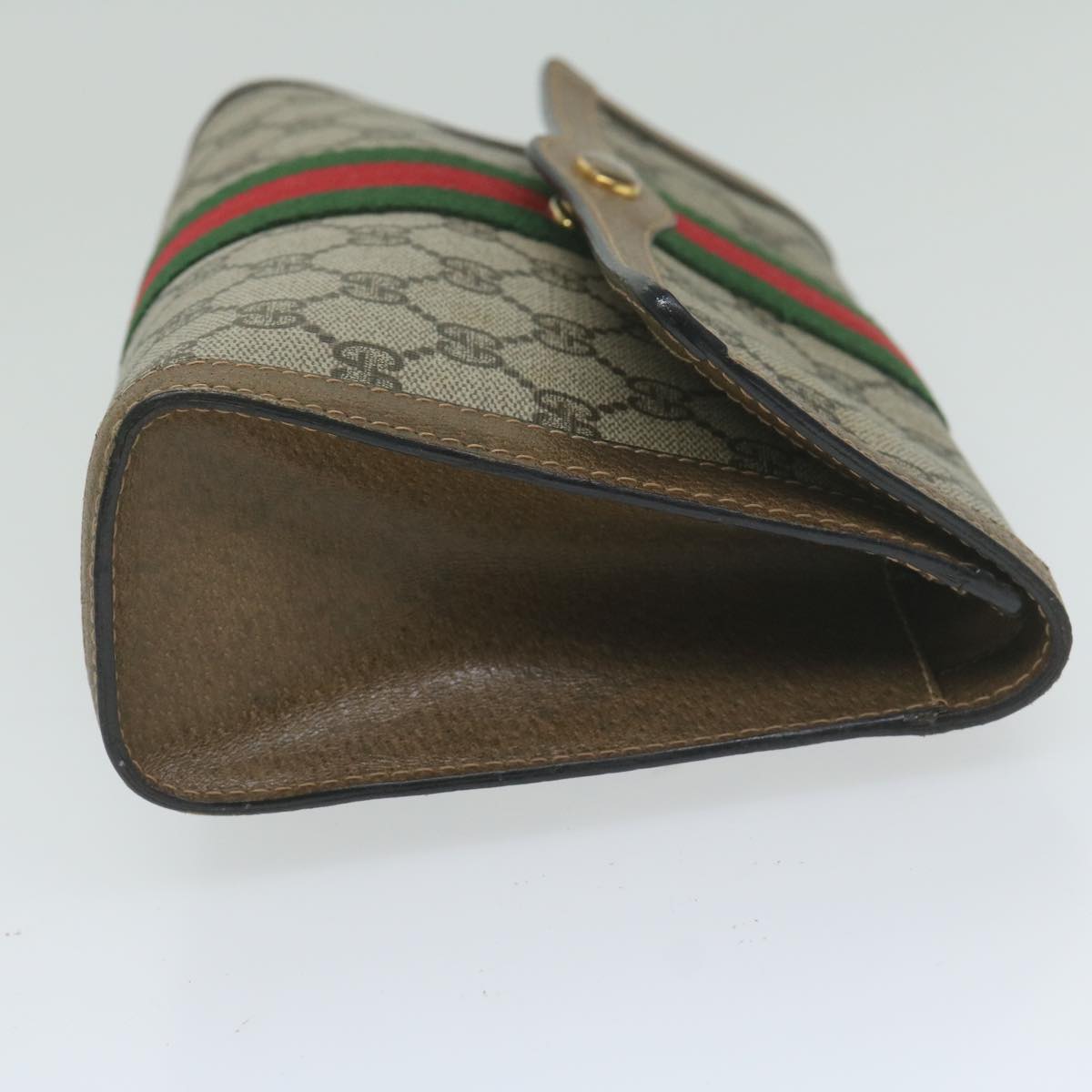 GUCCI GG Supreme Web Sherry Line Clutch Bag Beige Red 41 014 3087 25 ep2616