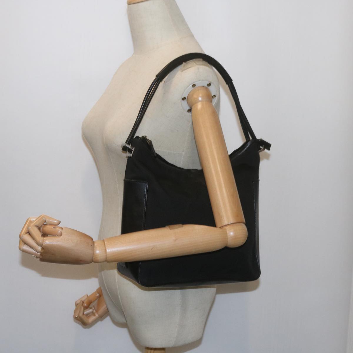 GUCCI Shoulder Bag Nylon Leather Black 001 3766 ep2690