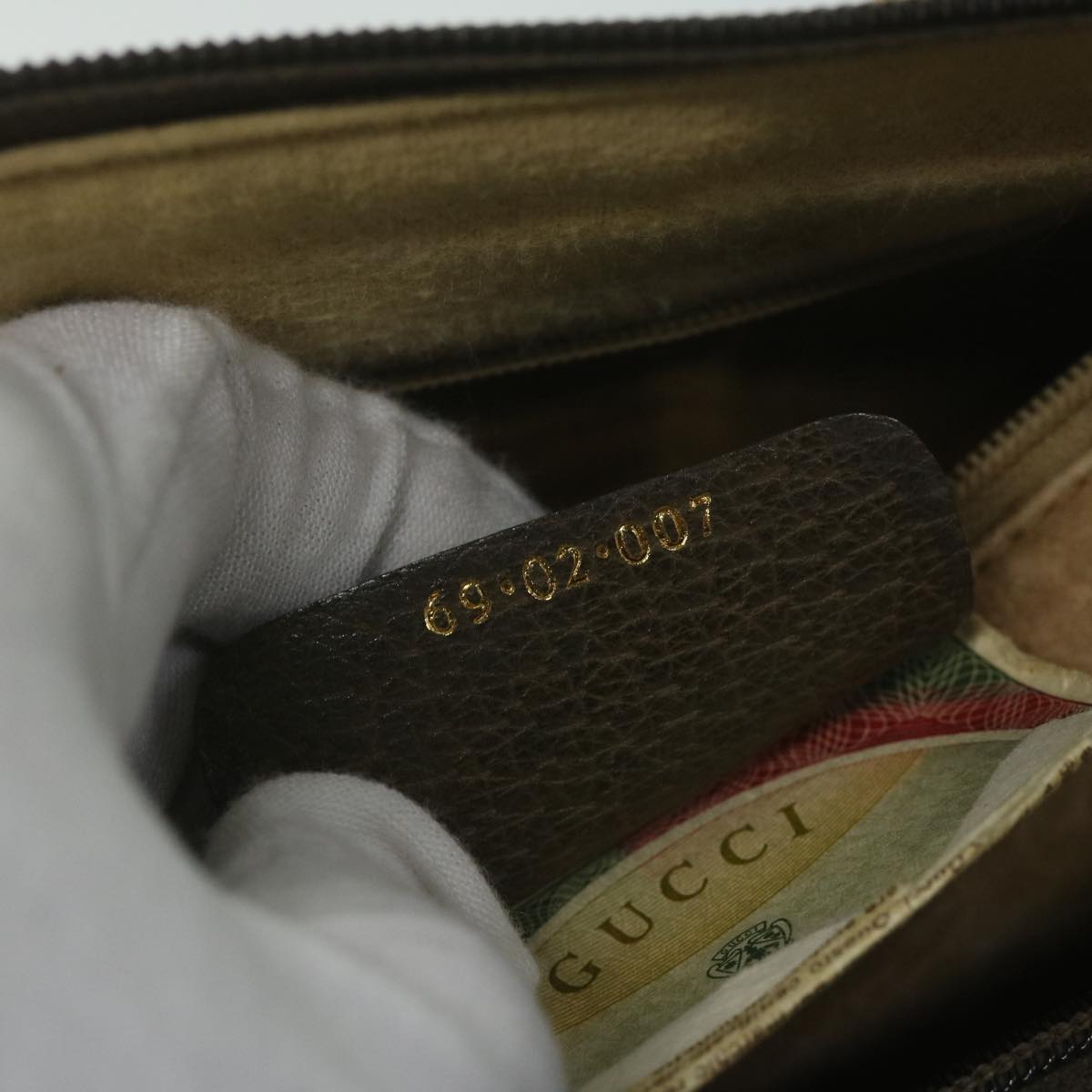 GUCCI GG Supreme Web Sherry Line Boston Bag Beige Red 69 02 007 ep2784